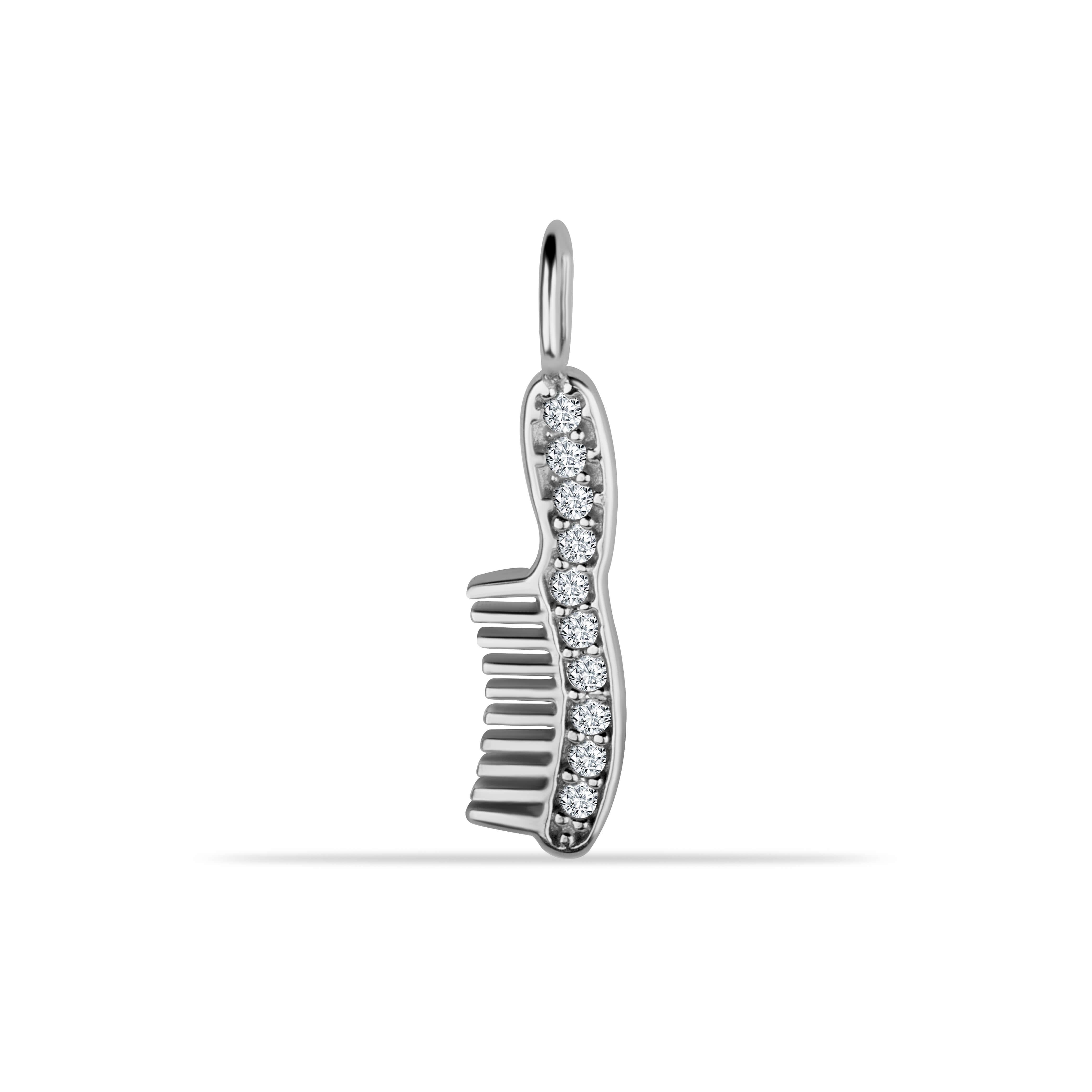14 Ayar Altın Kar Tanesi Motifli Mineli Minimal Charm - Dianora Piercing