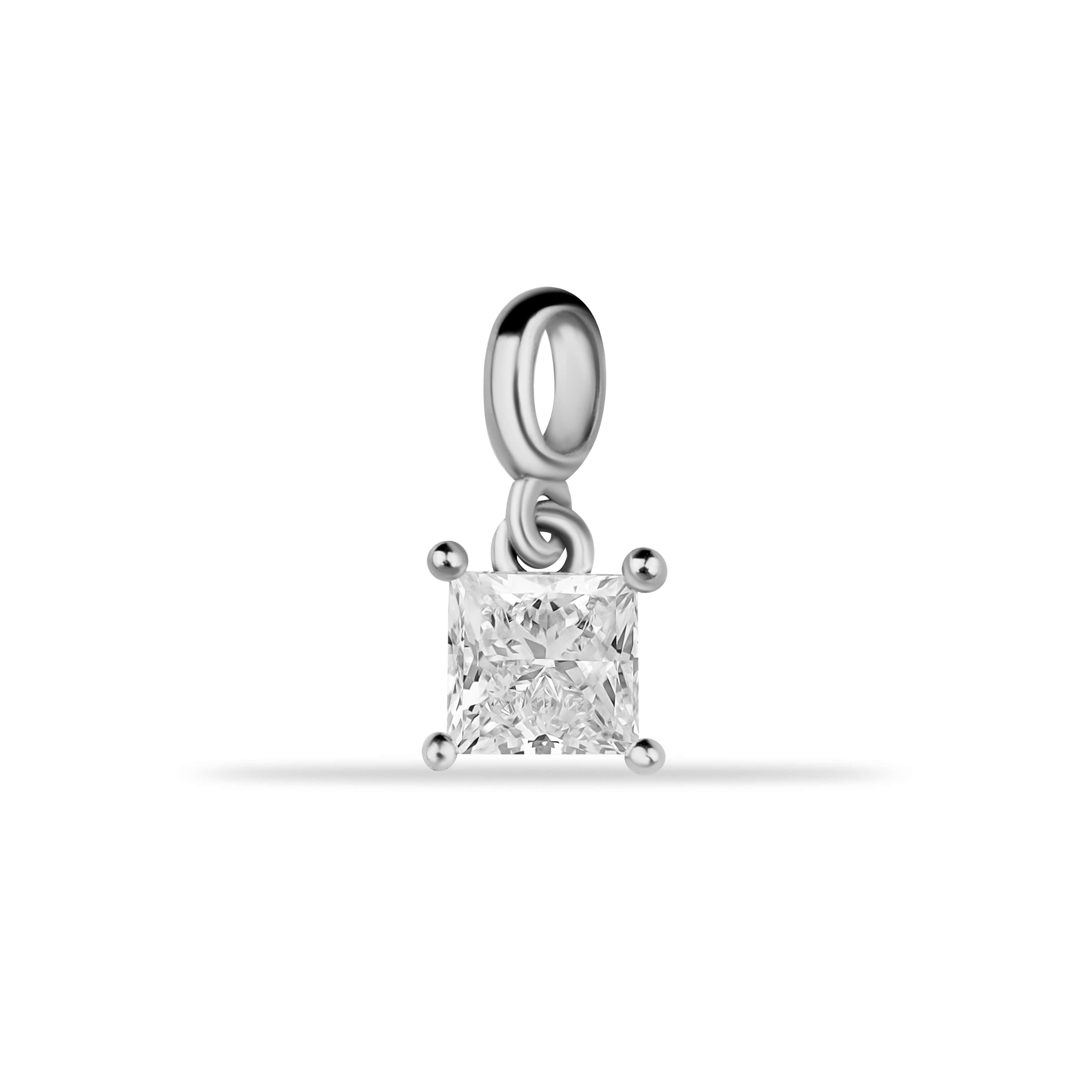 14 Ayar Altın Kar Tanesi Motifli Mineli Minimal Charm - Dianora Piercing