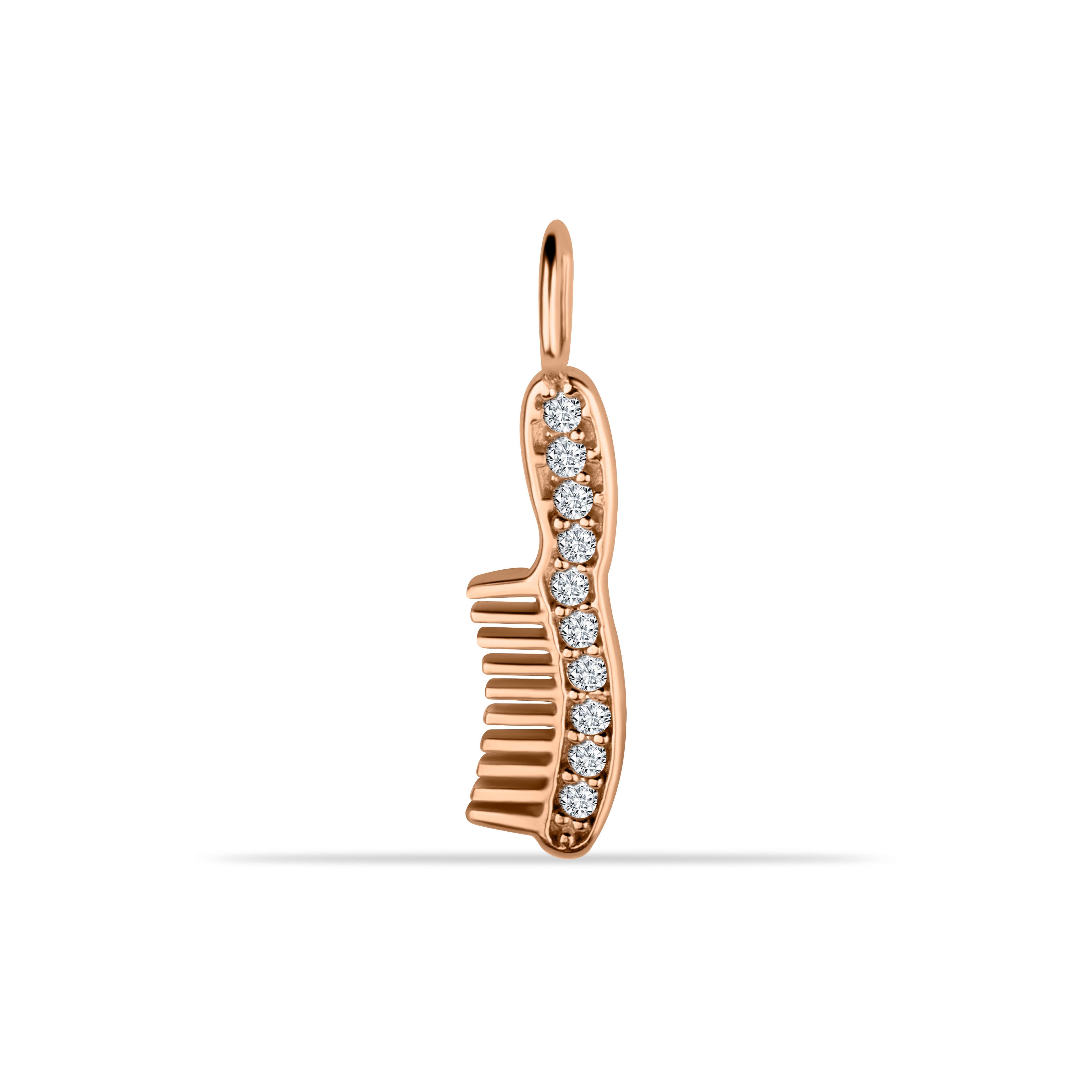 14 Ayar Altın Kar Tanesi Motifli Mineli Minimal Charm - Dianora Piercing