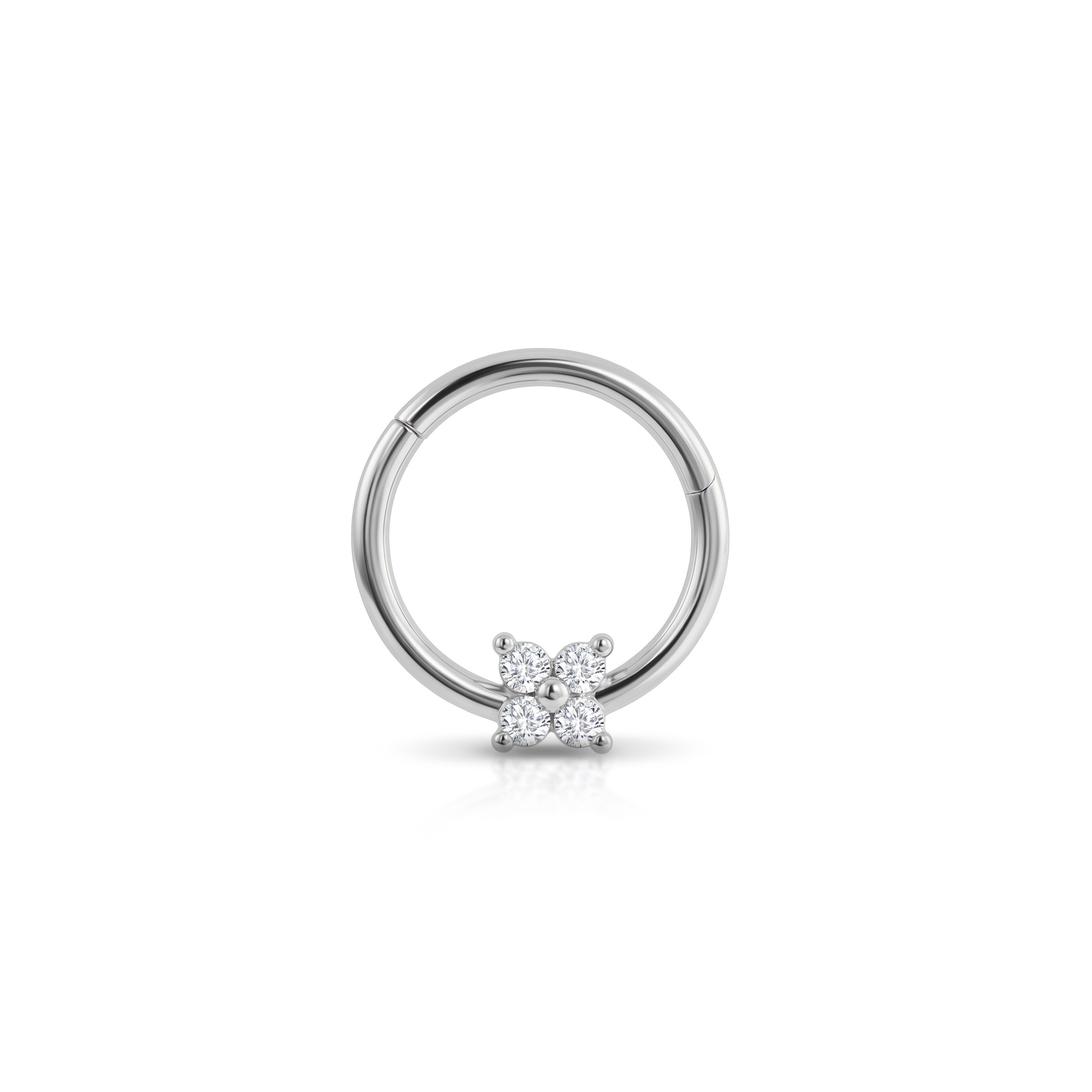 14 Ayar Altın Laboratuvar Pırlantalı Halka Piercing