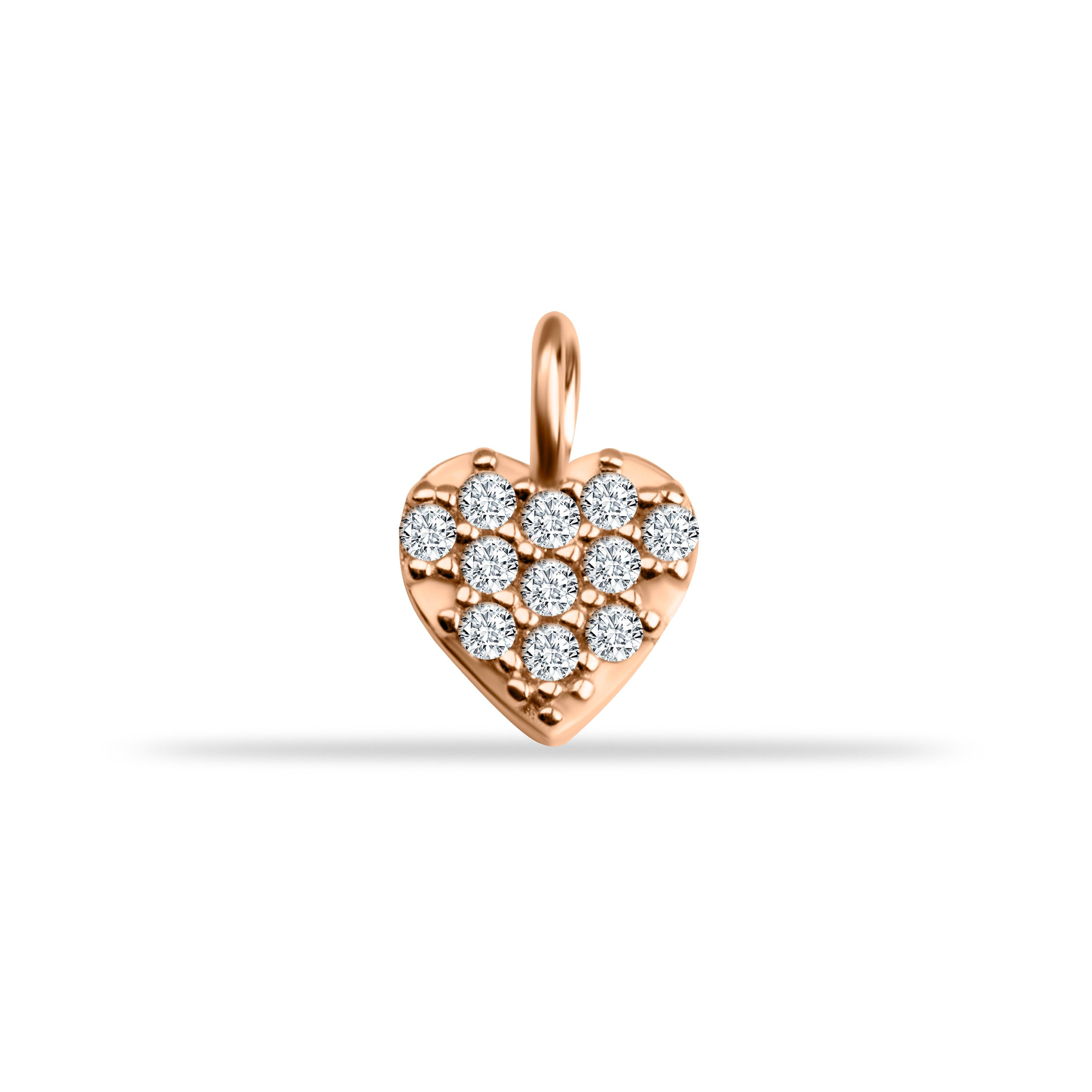 14 Ayar Altın Lacivert Mineli Nazar Boncuk Motifli Minimal Charm - Dianora Piercing