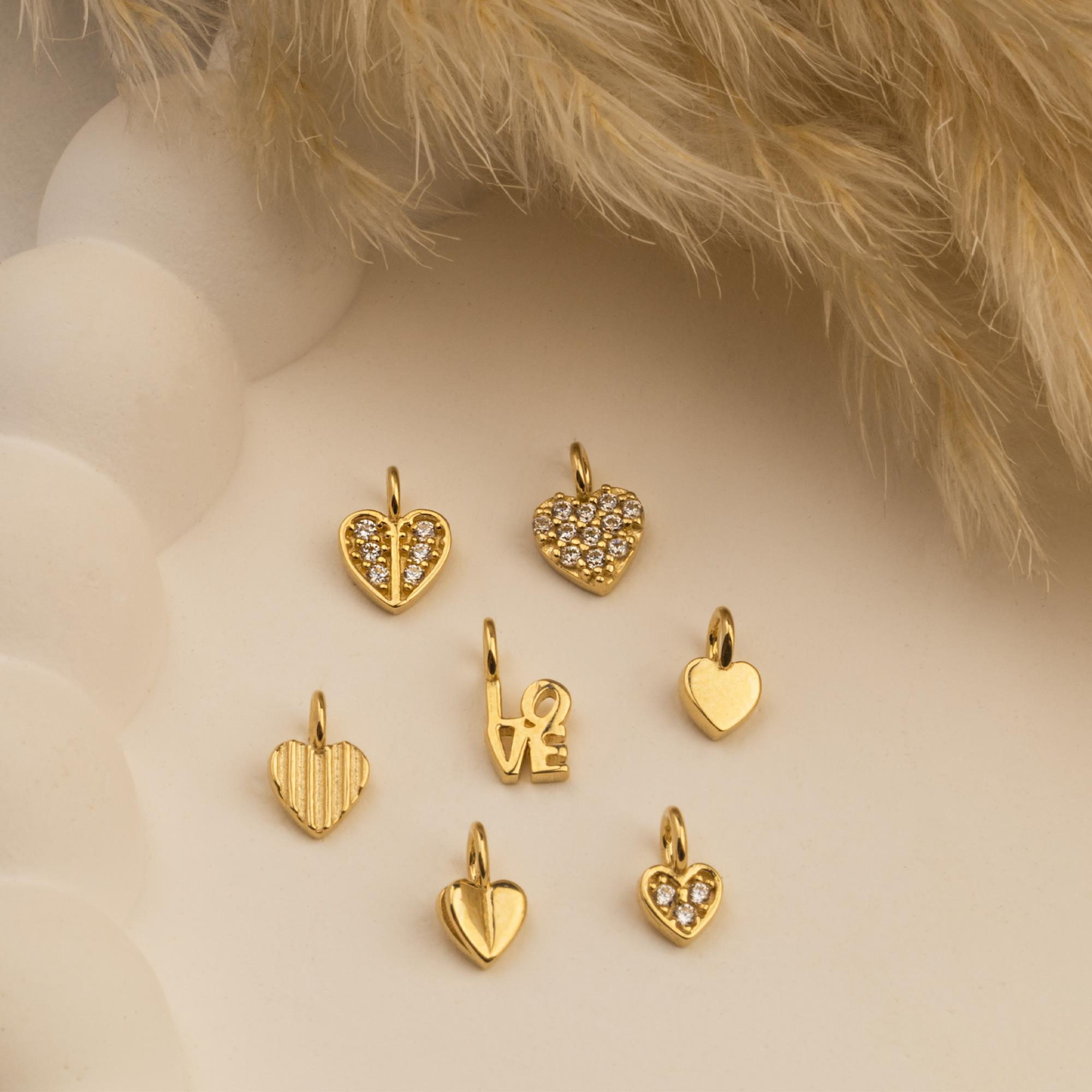 14 Ayar Altın Lacivert Mineli Nazar Boncuk Motifli Minimal Charm - Dianora Piercing
