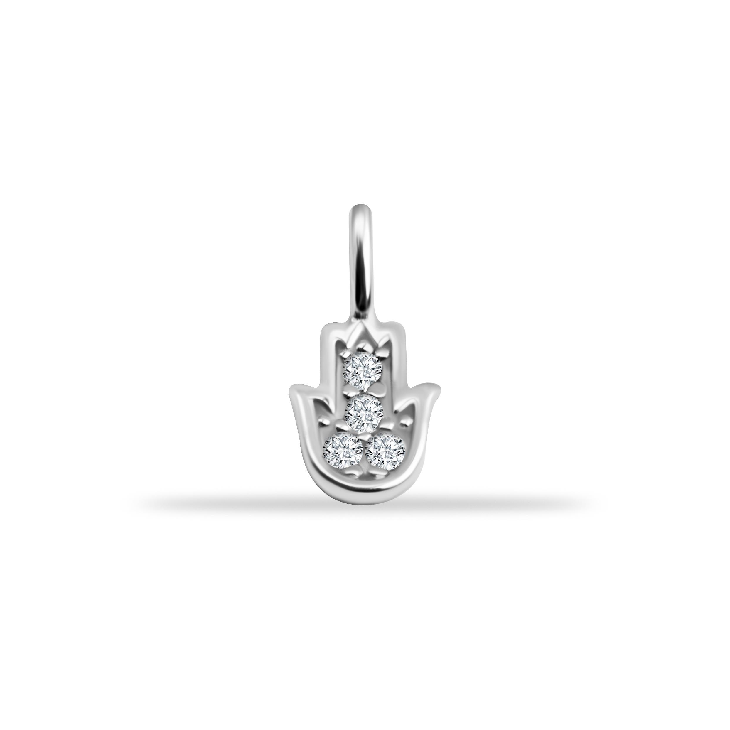 14 Ayar Altın Lacivert Mineli Nazar Boncuk Motifli Minimal Charm - Dianora Piercing