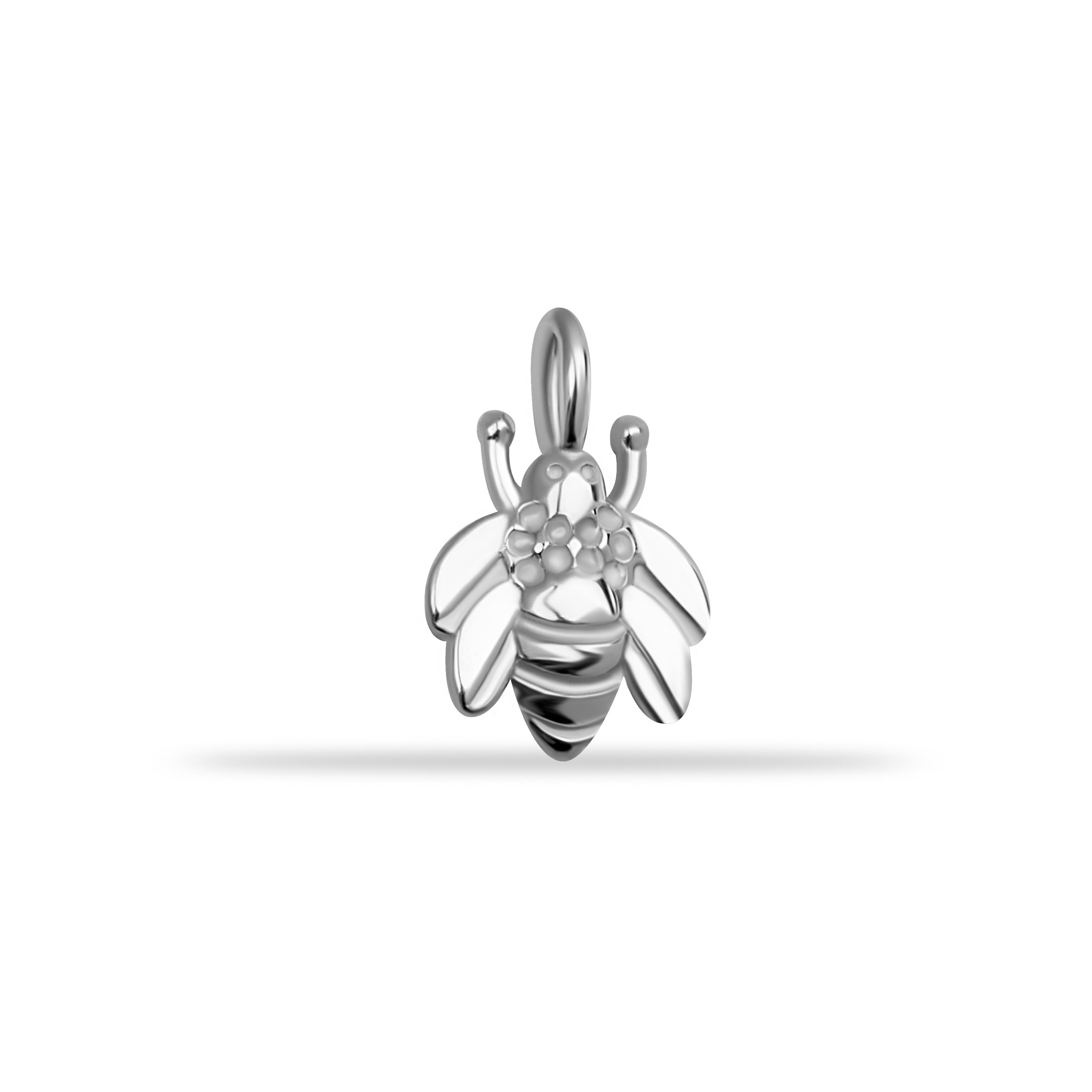 14 Ayar Altın Lacivert Mineli Nazar Boncuk Motifli Minimal Charm - Dianora Piercing
