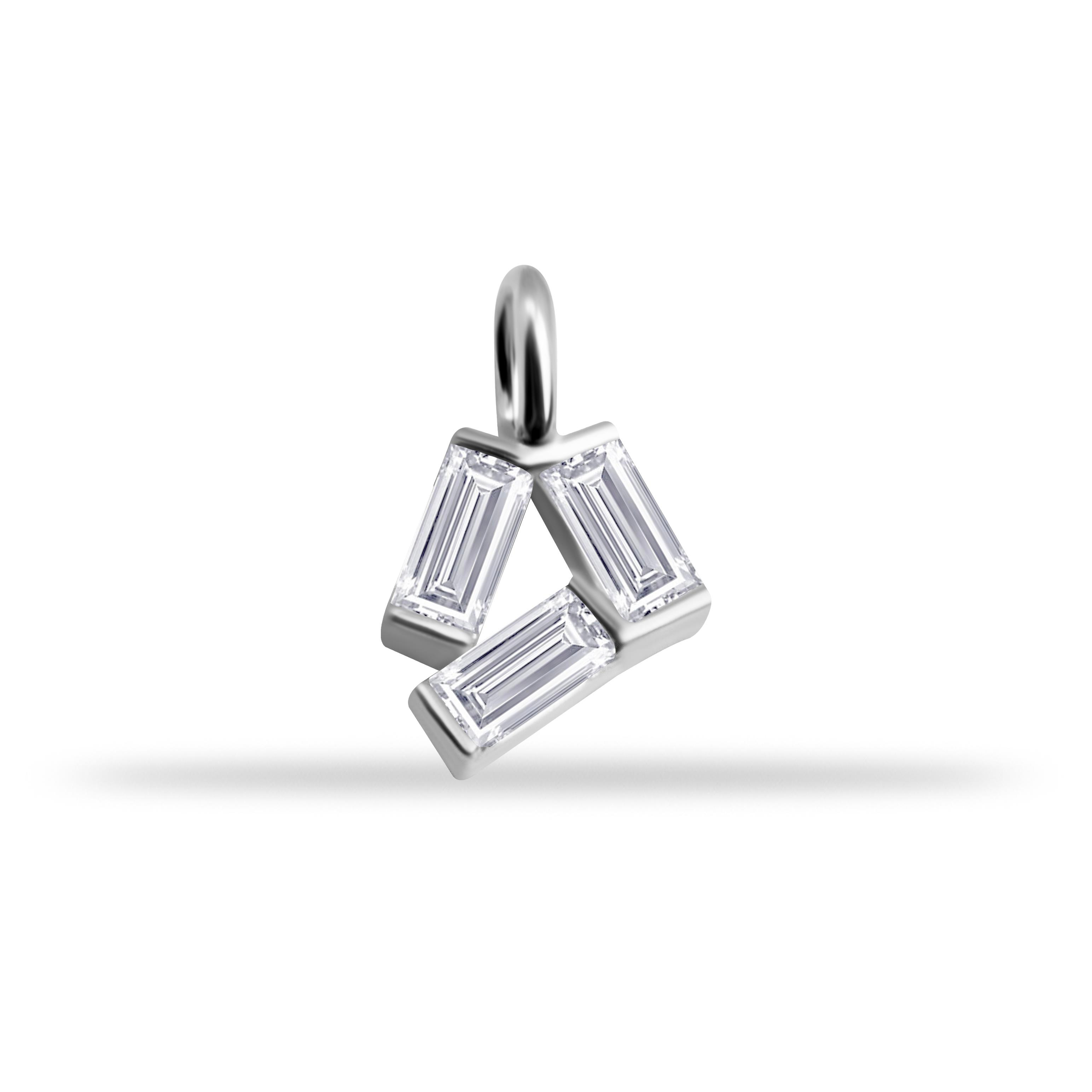 14 Ayar Altın Lacivert Mineli Nazar Boncuk Motifli Minimal Charm - Dianora Piercing