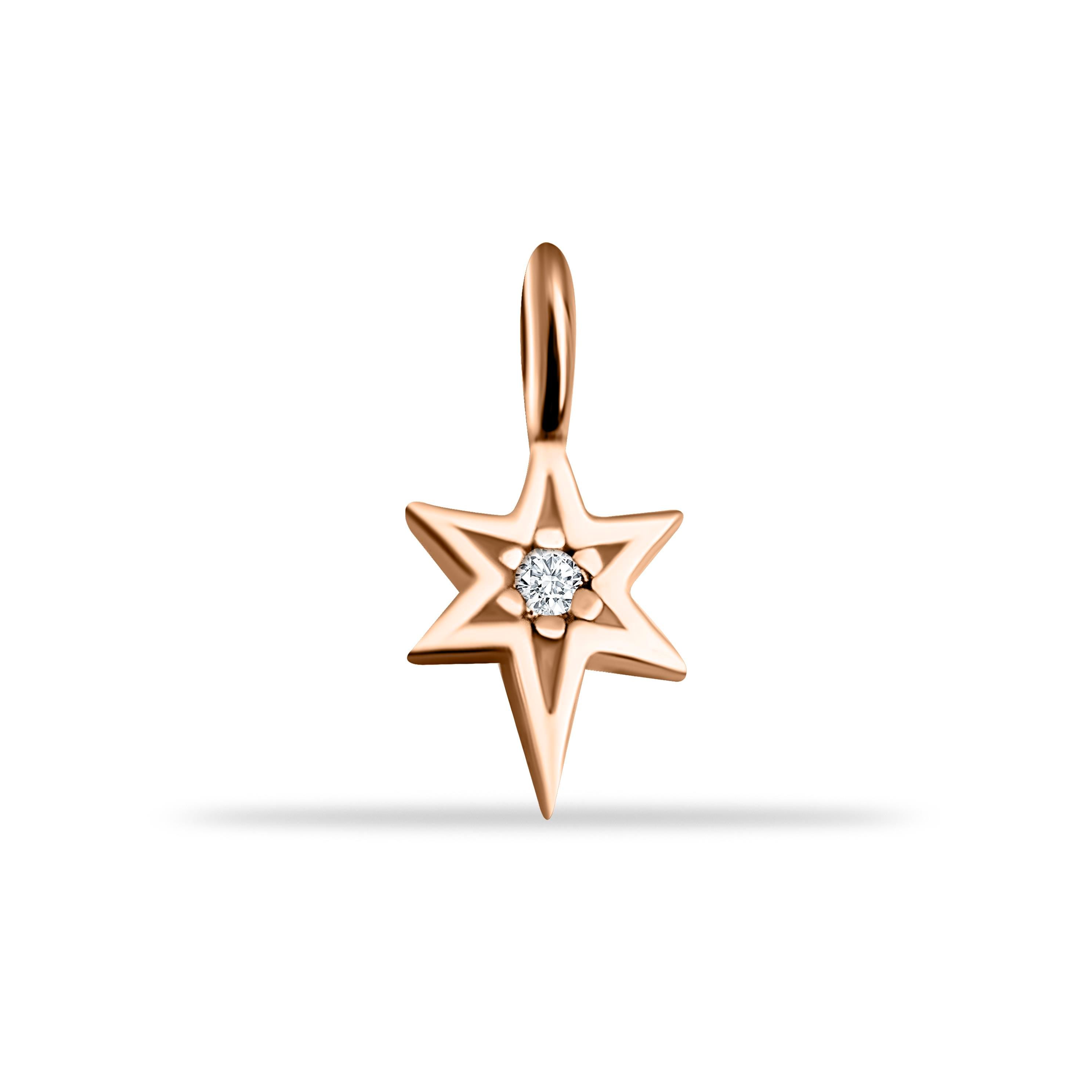 14 Ayar Altın Lacivert Mineli Nazar Boncuk Motifli Minimal Charm - Dianora Piercing