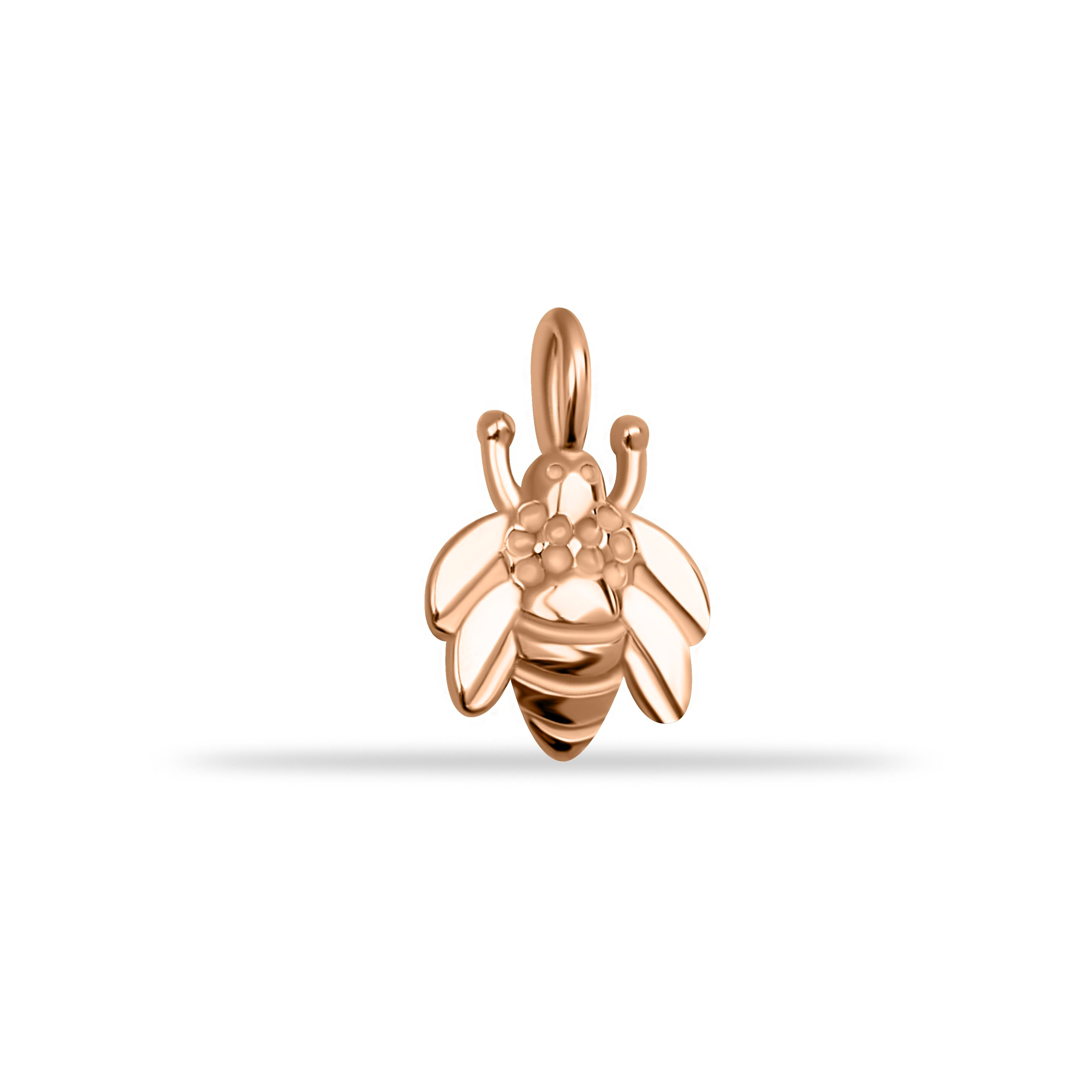 14 Ayar Altın Lacivert Mineli Nazar Boncuk Motifli Minimal Charm - Dianora Piercing