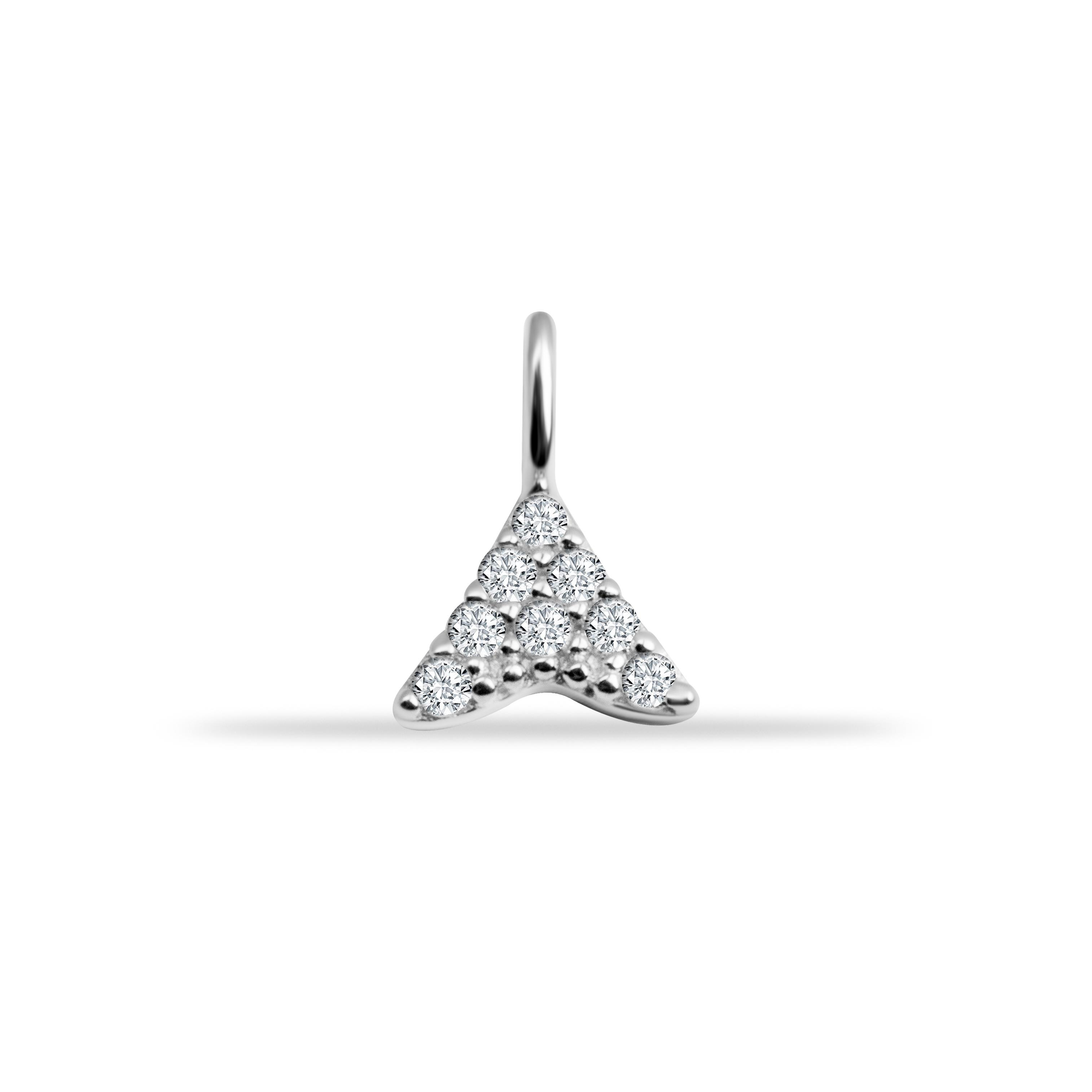 14 Ayar Altın Lacivert Mineli Nazar Boncuk Motifli Minimal Charm - Dianora Piercing