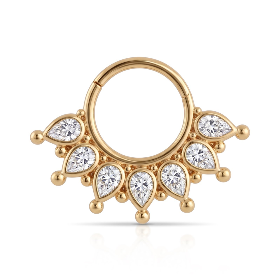 14 Ayar Altın Luminis Minimal Halka Piercing - Dianora Piercing Jewelry