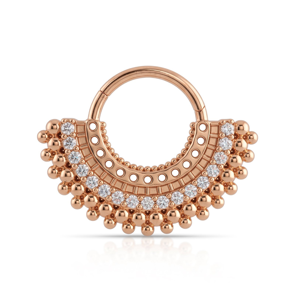 14 Ayar Altın Majestic Minimal Halka Piercing - Dianora Piercing Jewelry