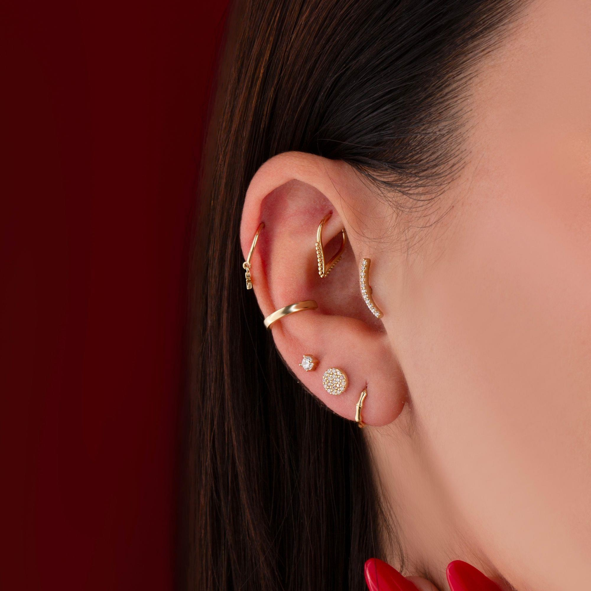 14 Ayar Altın Minimal Halka Piercing | Dianora Piercing