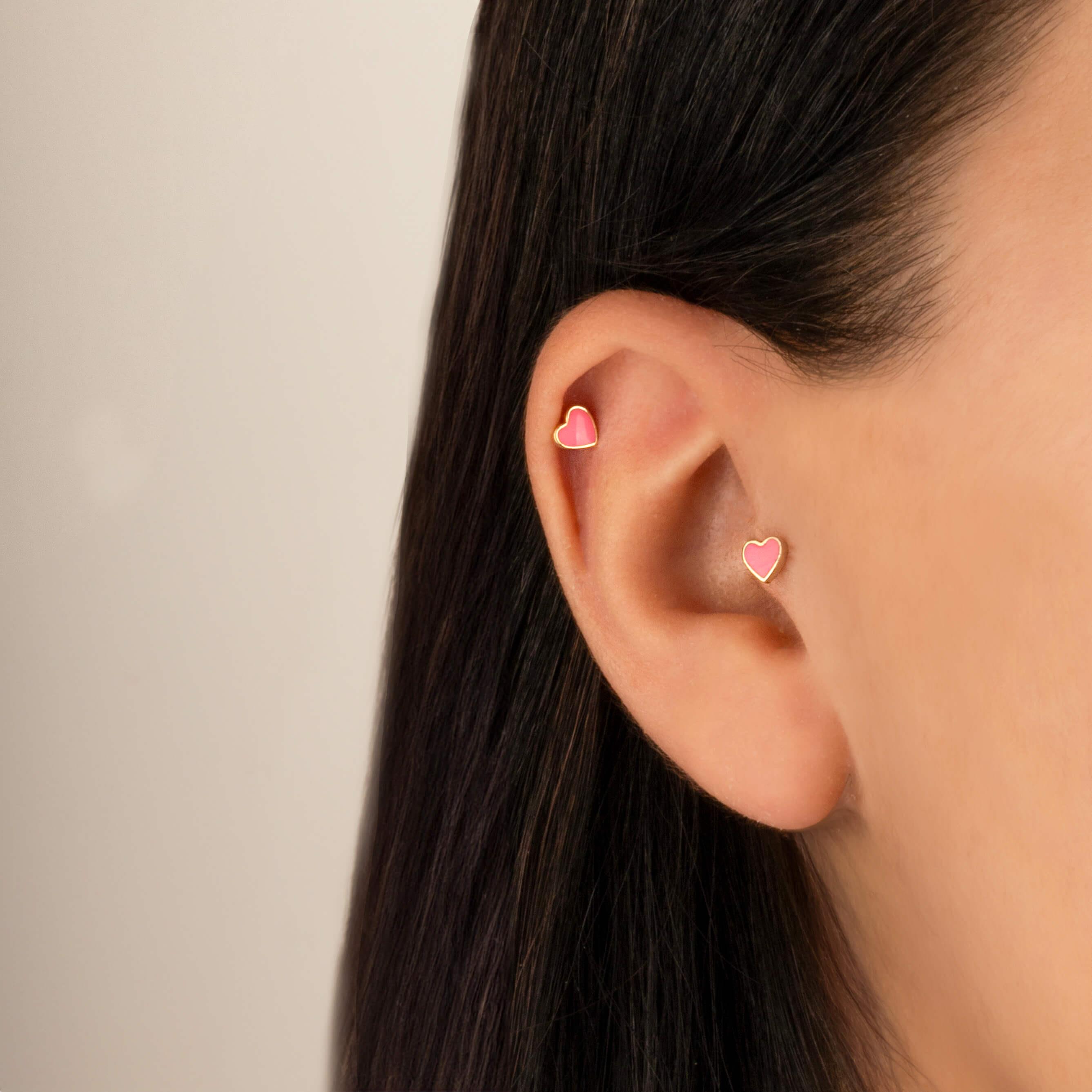 14 Ayar Altın Papillon Minimal Tragus Piercing - Dianora 