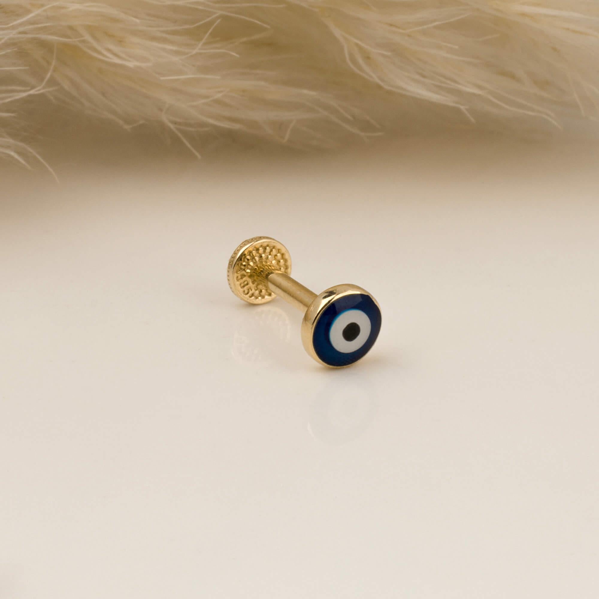 14 Ayar Altın Papillon Minimal Tragus Piercing - Dianora 