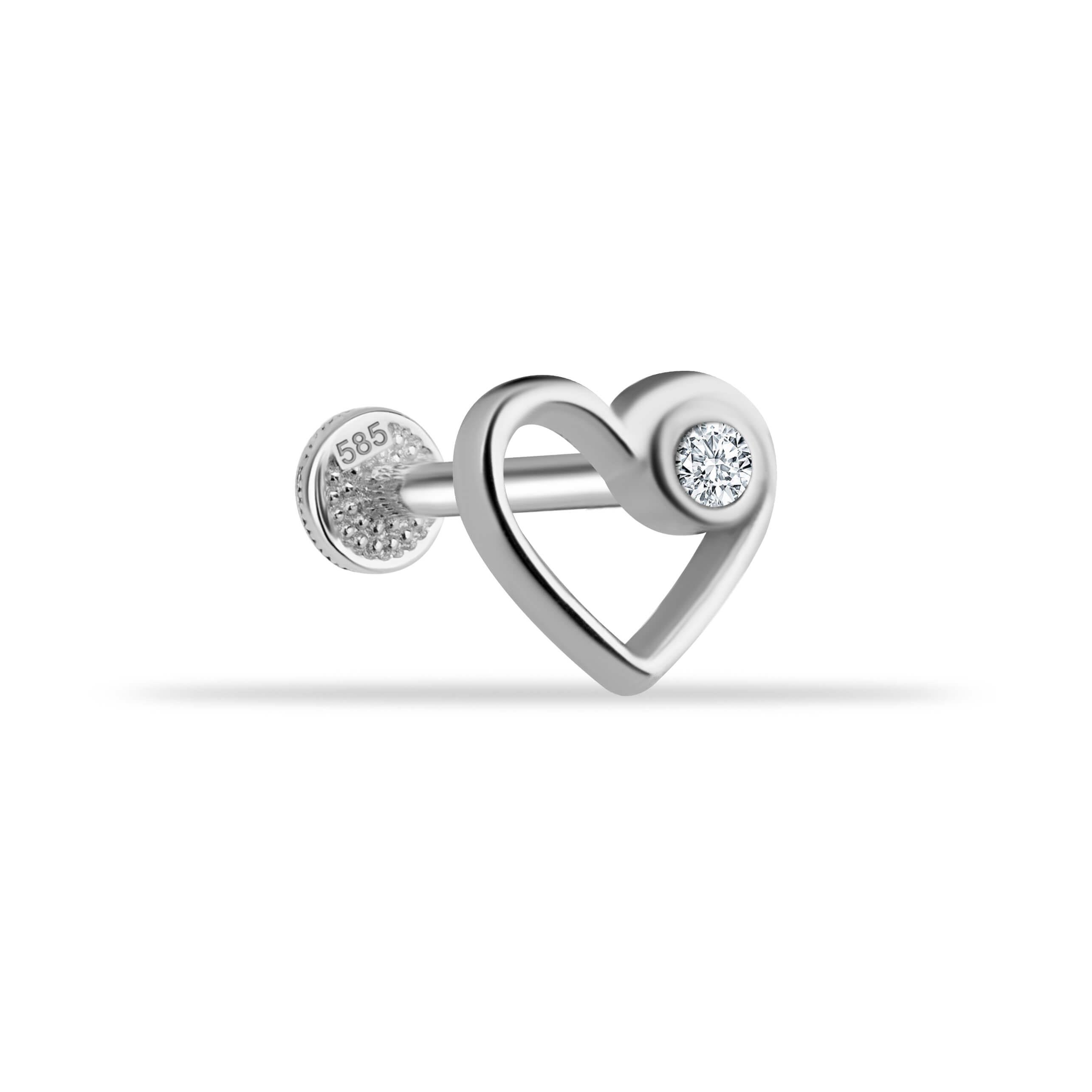 14 Ayar Altın Papillon Minimal Tragus Piercing - Dianora 