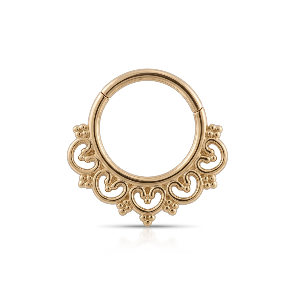 14 Ayar Altın Seraphina Minimal Halka Piercing - Dianora Piercing Jewelry