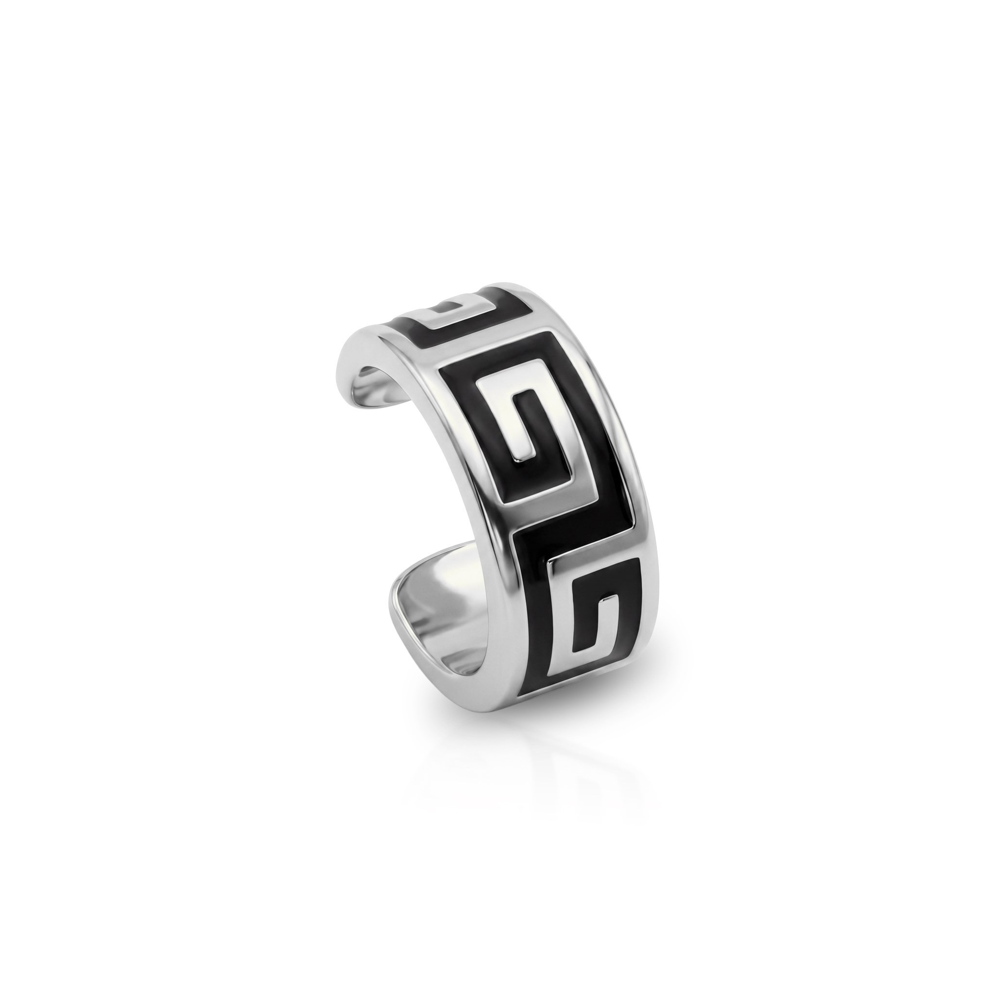 14 Ayar Altın Siyah Mineli Earcuff Kıkırdak Küpe - Dianora Piercing Jewelry