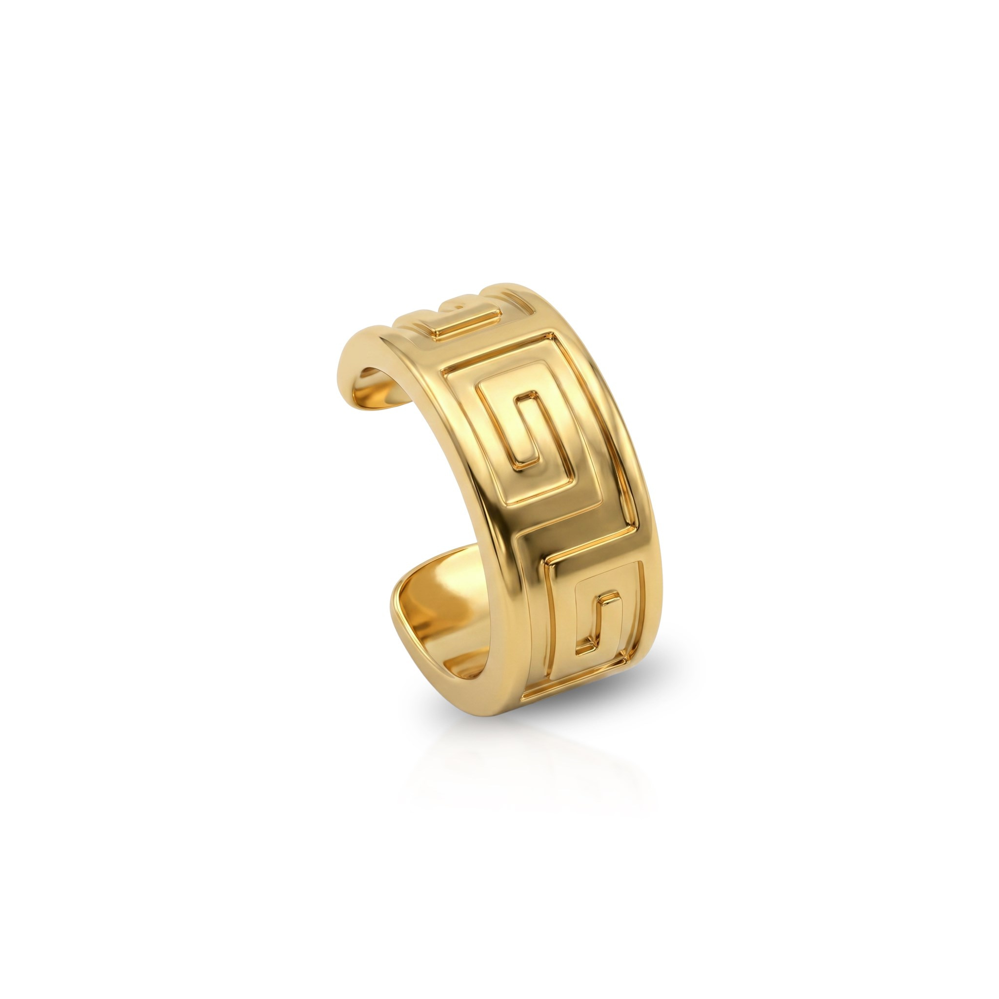 14 Ayar Altın Siyah Mineli Earcuff Kıkırdak Küpe - Dianora Piercing Jewelry