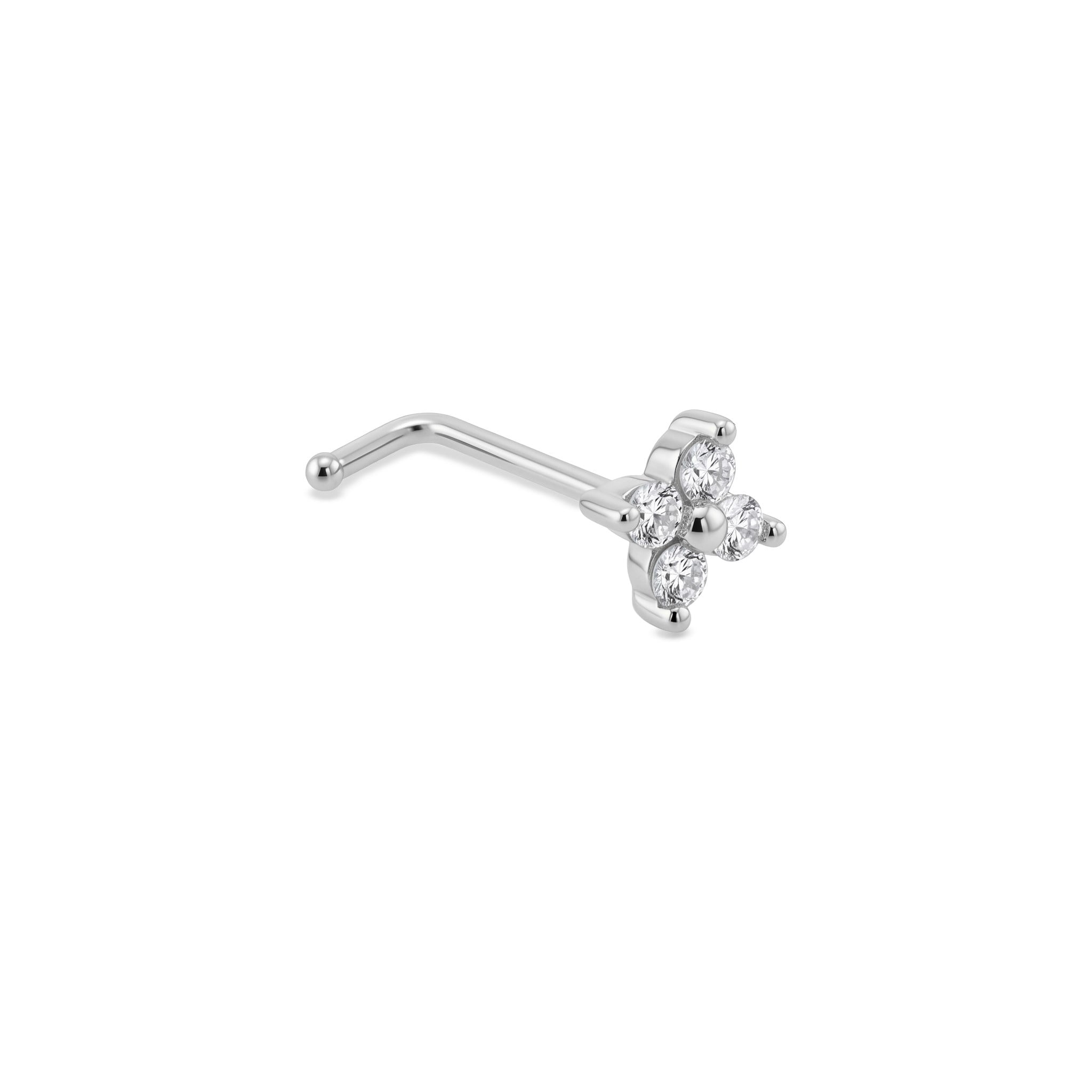 14 Ayar Altın Taşlı Çiçek Hızma - Dianora Piercing