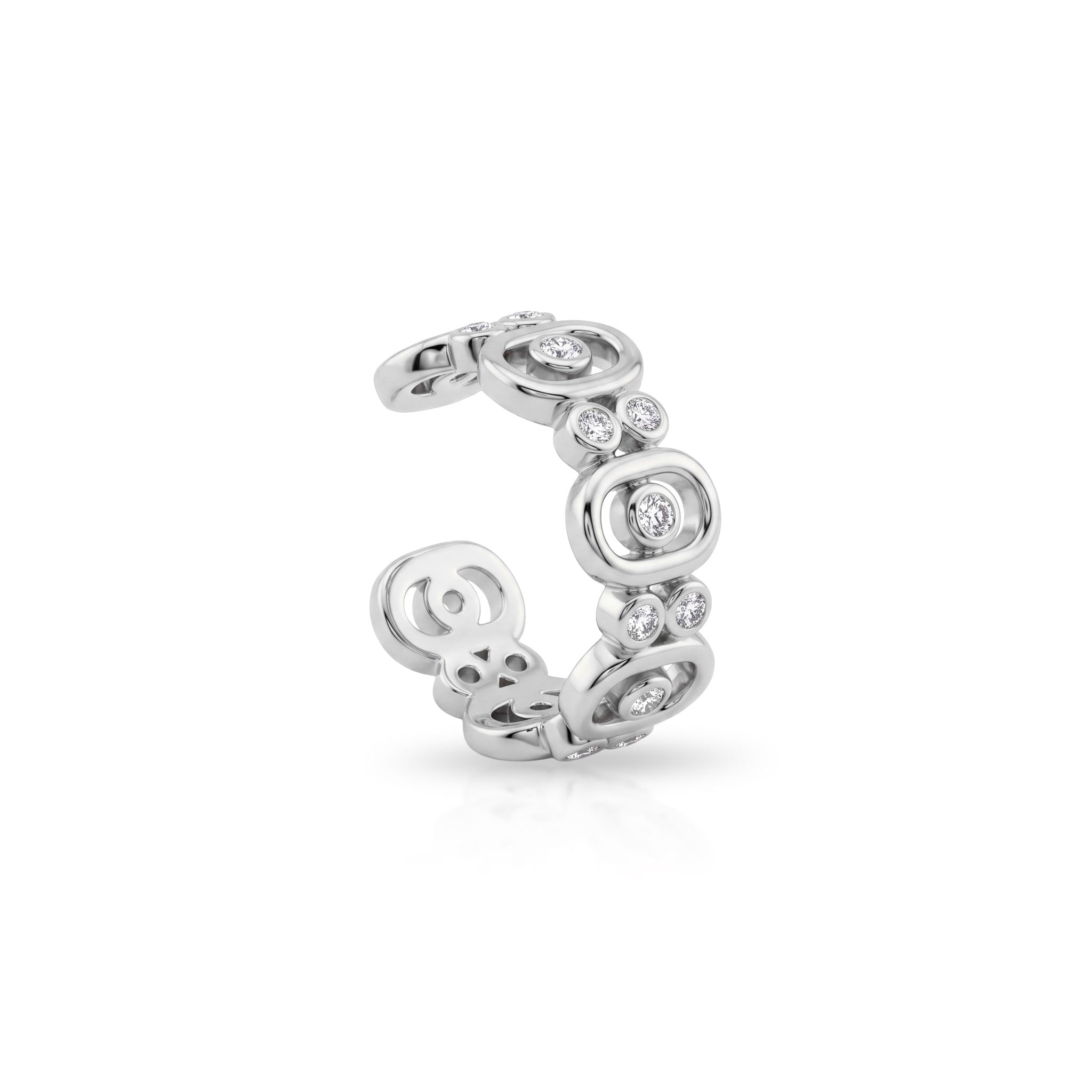 14 Ayar Altın Taşlı Earcuff Kıkırdak Küpe - Dianora Piercing Jewelry