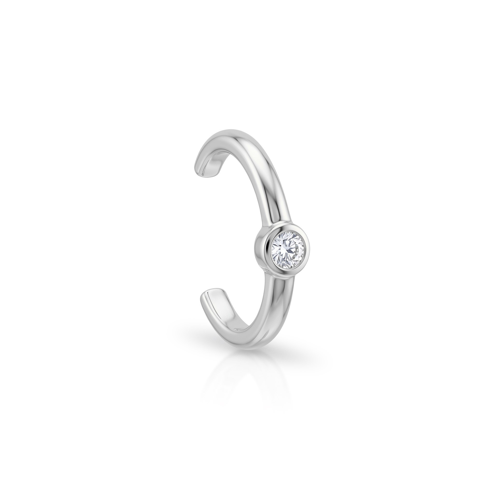 14 Ayar Altın Taşlı Earcuff Kıkırdak Küpe - Dianora Piercing Jewelry