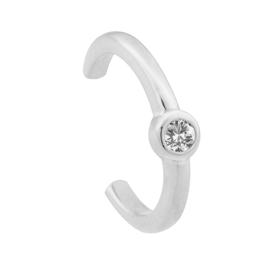 14 Ayar Altın Taşlı Earcuff Kıkırdak Küpe - Dianora Piercing