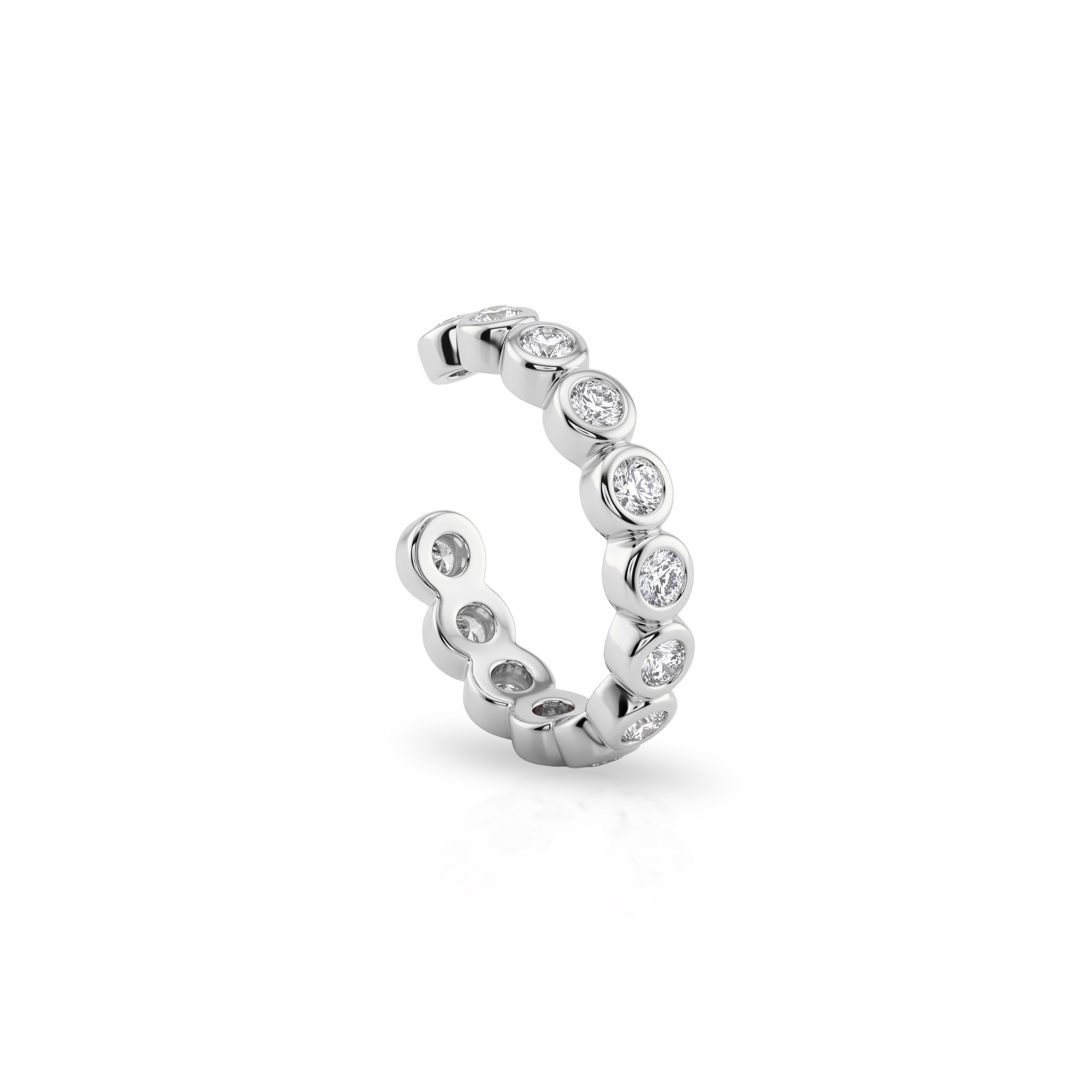 14 Ayar Altın Taşlı Earcuff Kıkırdak Küpe - Dianora Piercing Jewelry