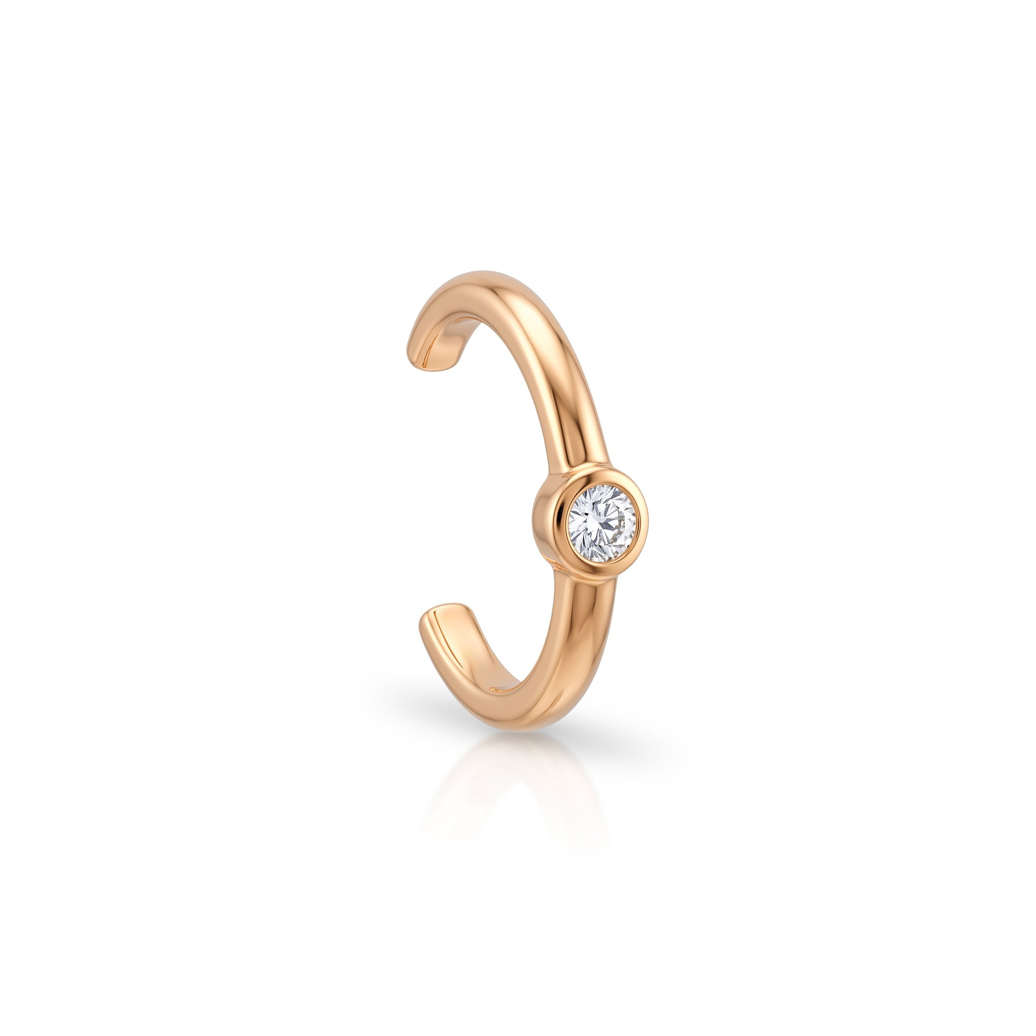 14 Ayar Altın Taşlı Earcuff Kıkırdak Küpe - Dianora Piercing Jewelry