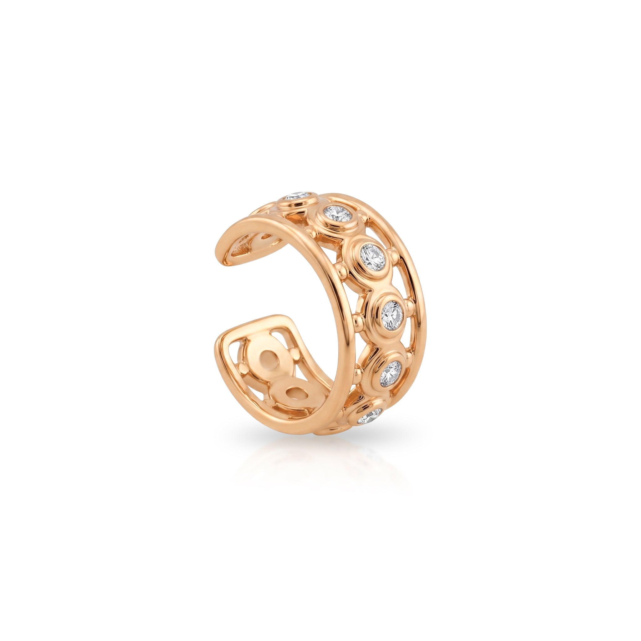 14 Ayar Altın Taşlı Earcuff Kıkırdak Küpe - Dianora Piercing Jewelry