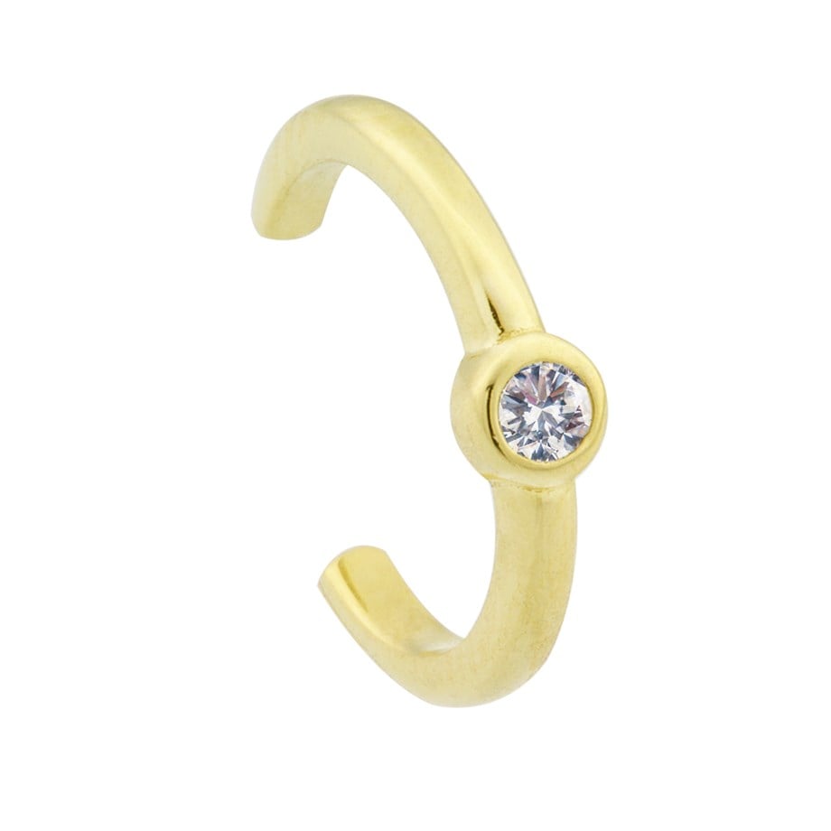 14 Ayar Altın Taşlı Earcuff Kıkırdak Küpe