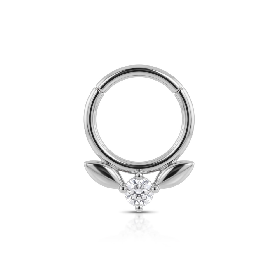 14 Ayar Altın Taşlı Halka Piercing - Dianora Piercing Jewelry