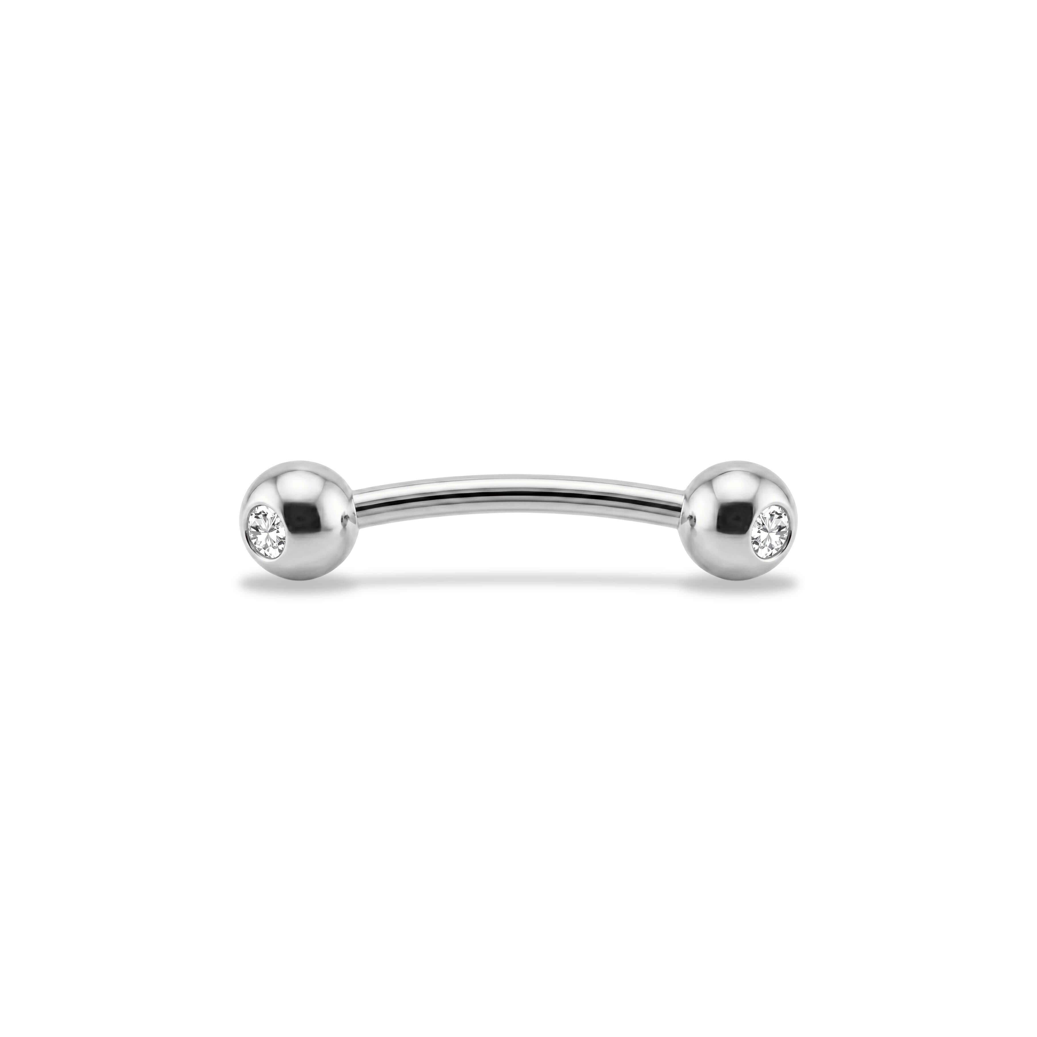 14 Ayar Altın Taşlı Kaş/Rook Piercing - Dianora Piercing