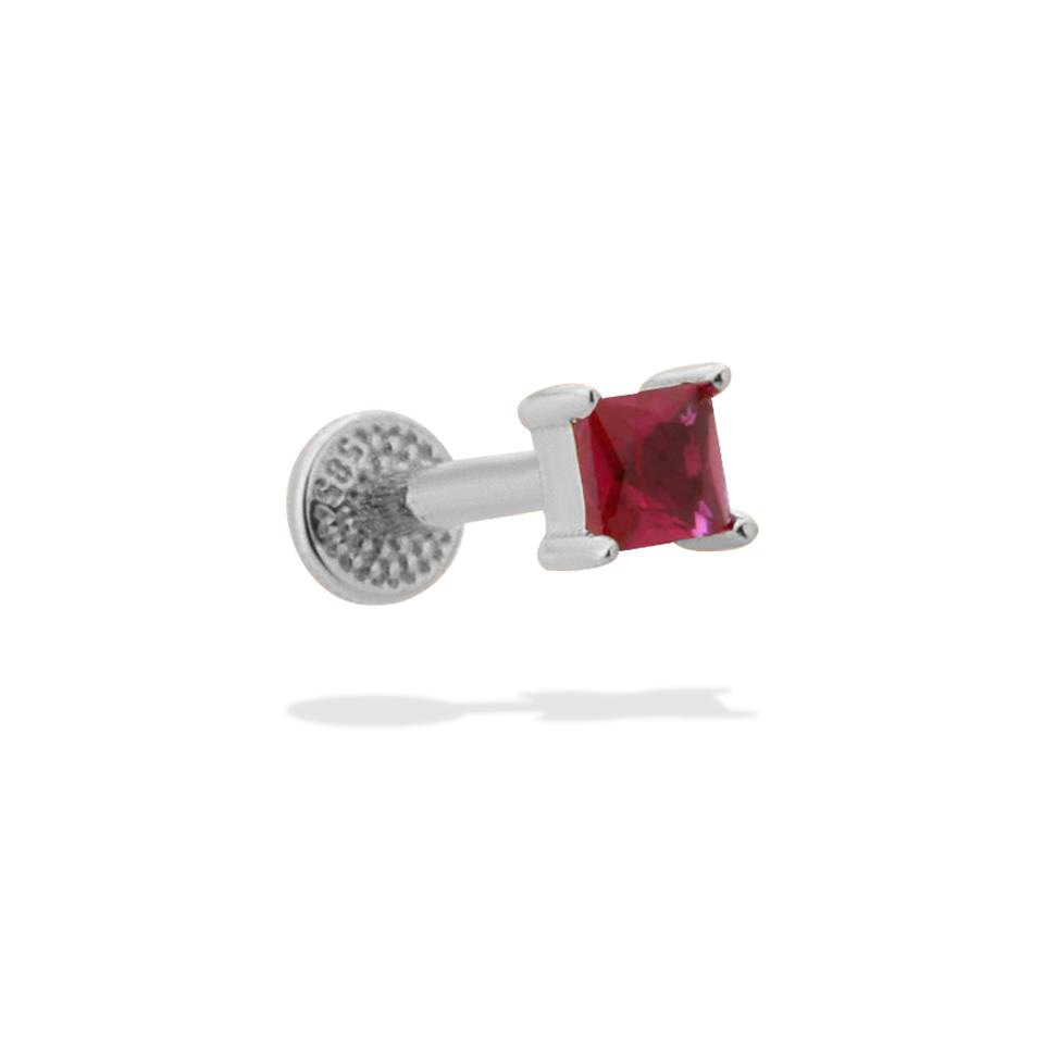 14 Ayar Altın Taşlı Minimal Tragus Piercing