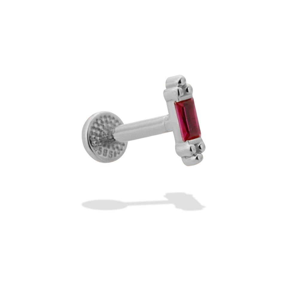 14 Ayar Altın Taşlı Minimal Tragus Piercing