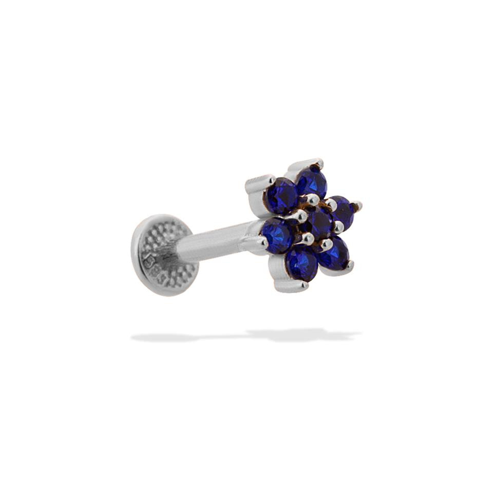 14 Ayar Altın Taşlı Minimal Tragus Piercing