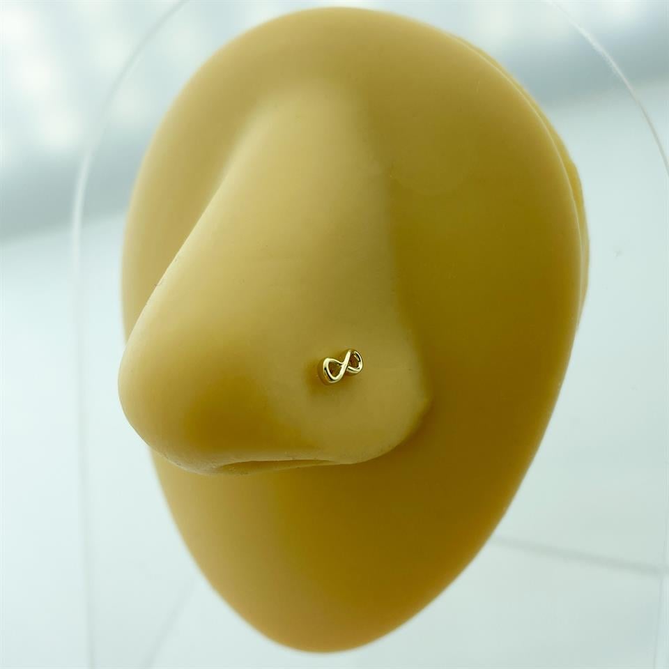 14 Ayar Altın Tektaş Minimal Helix/kıkırdak Piercing