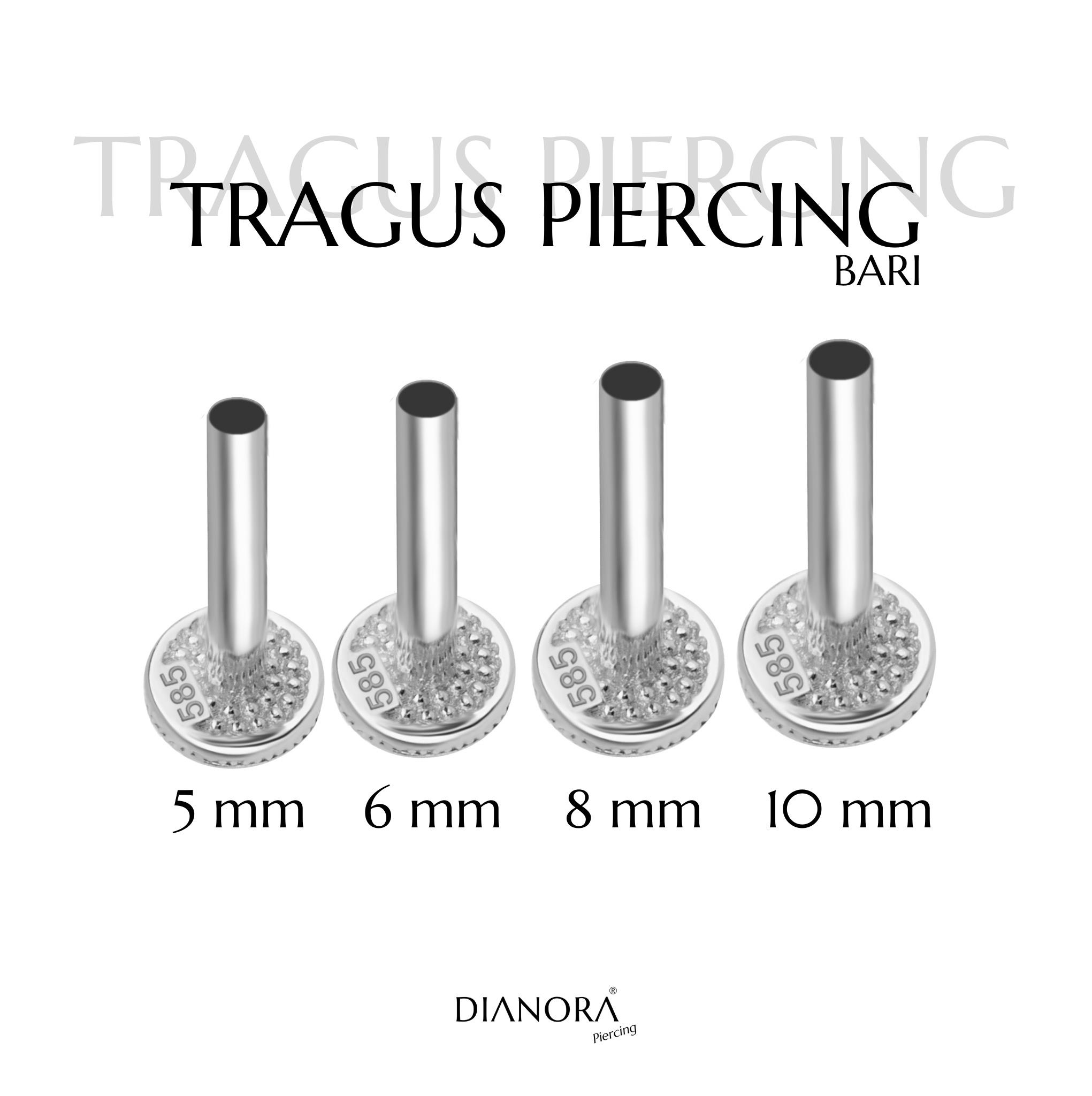 14 Ayar Altın Tragus Piercing Barı