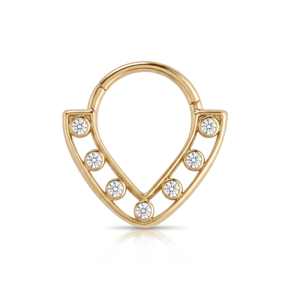 14 Ayar Altın Triana Minimal Halka Piercing - Dianora Piercing Jewelry