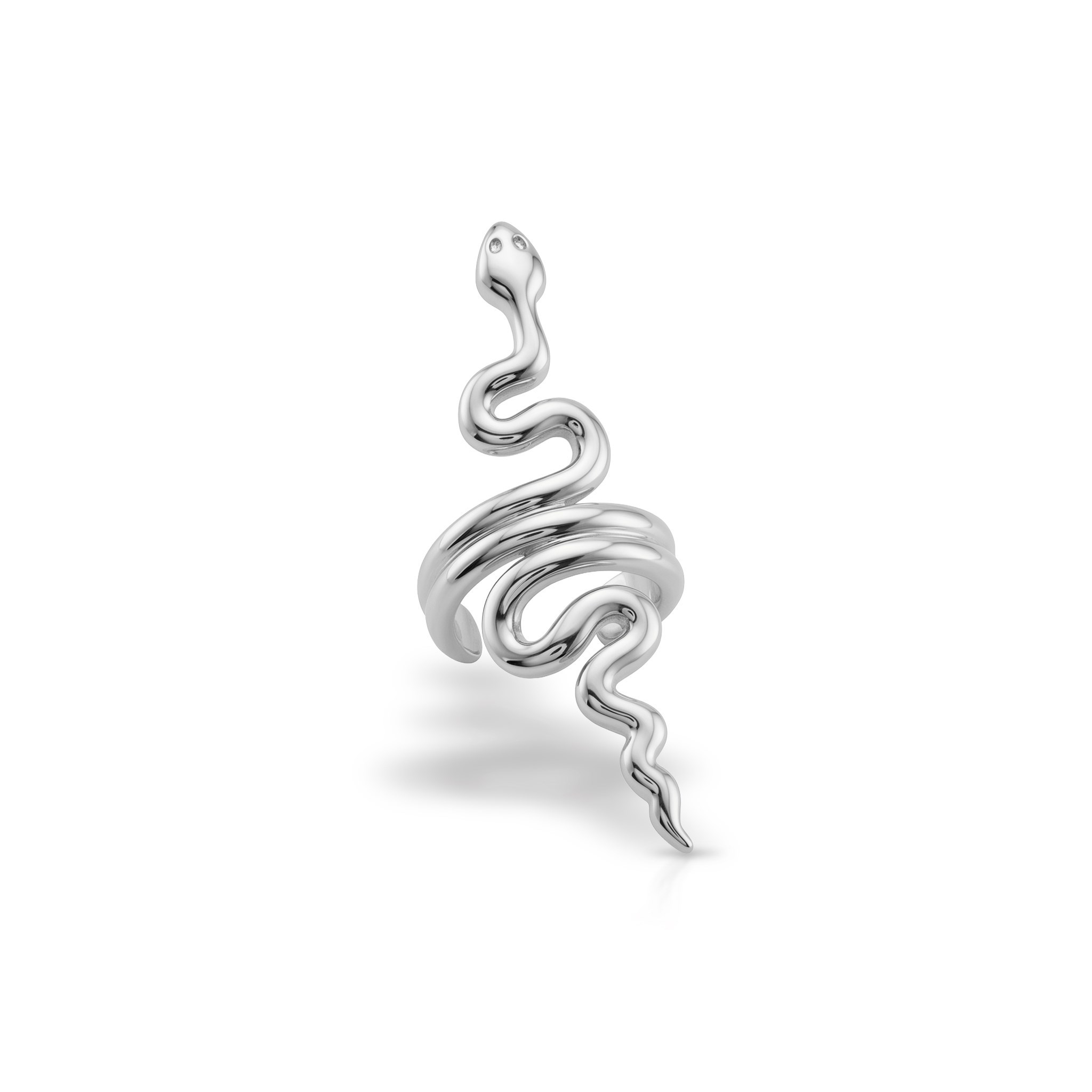 14 Ayar Altın Yılan Earcuff Kıkırdak Küpe - Dianora Piercing Jewelry