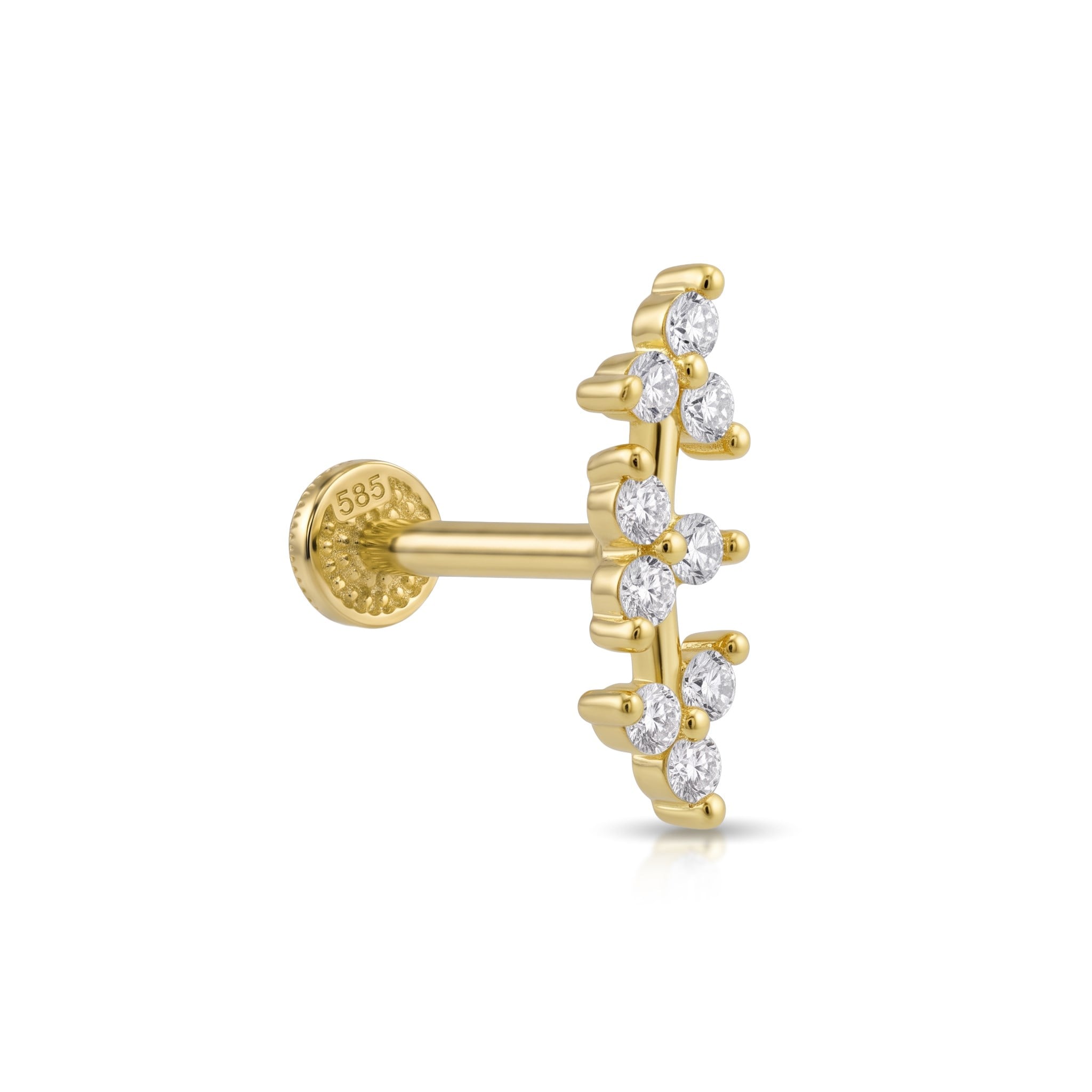 14 Ayar Altın Yıldız Tragus Piercing - Dianora Piercing Jewelry