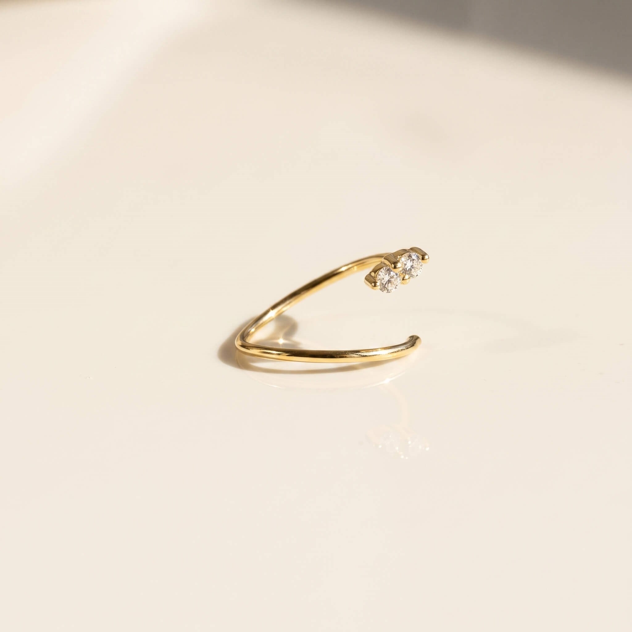 14 Ayar Altın Yusufçuk Sıkıştırmalı Hızma - Dianora Piercing Jewelry