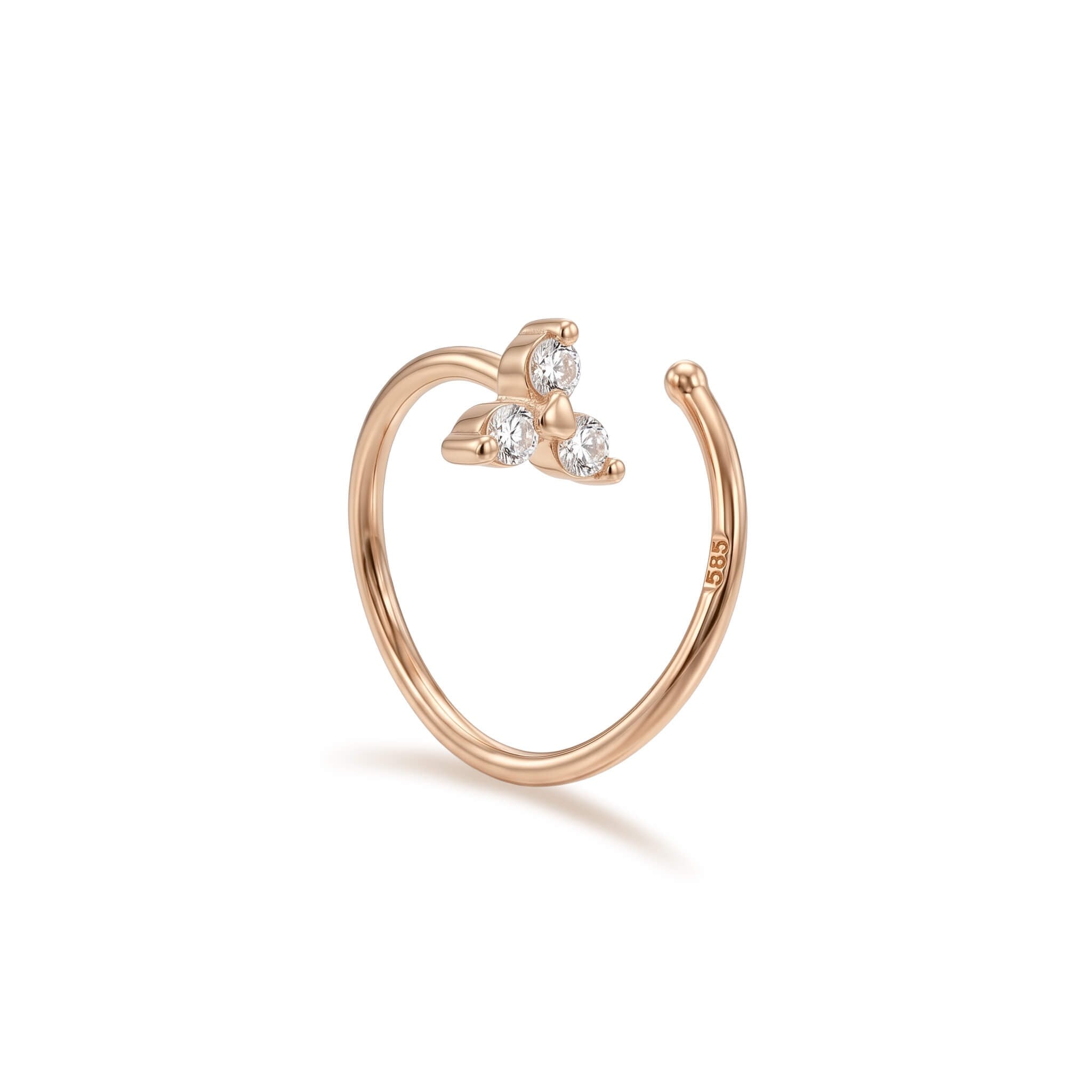 14 Ayar Altın Yusufçuk Sıkıştırmalı Hızma - Dianora Piercing Jewelry