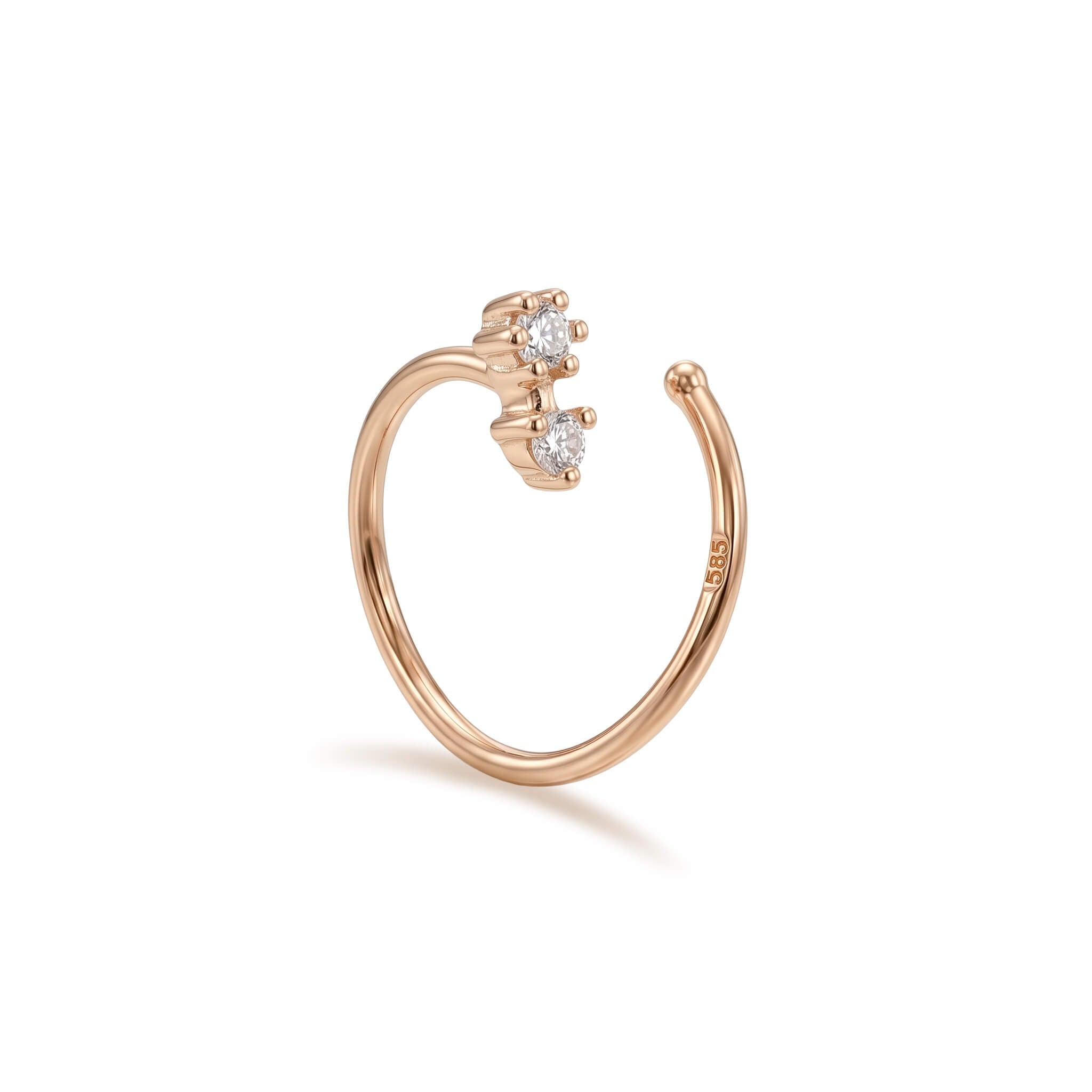 14 Ayar Altın Yusufçuk Sıkıştırmalı Hızma - Dianora Piercing Jewelry