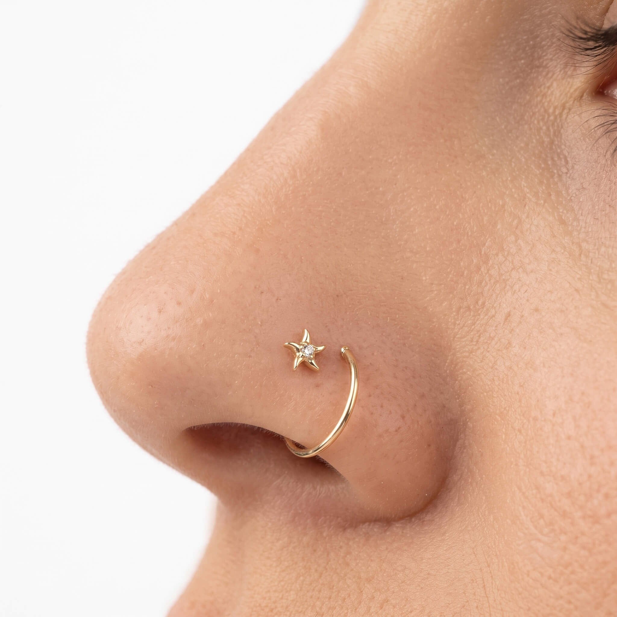 14 Ayar Altın Yusufçuk Sıkıştırmalı Hızma - Dianora Piercing Jewelry