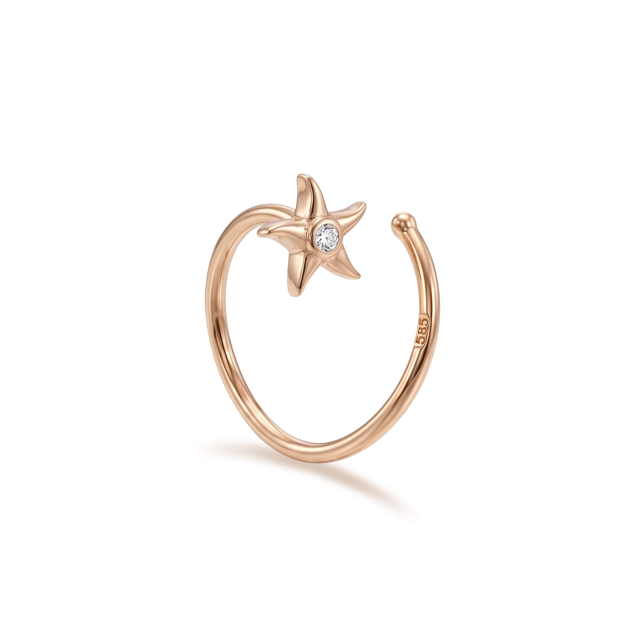 14 Ayar Altın Yusufçuk Sıkıştırmalı Hızma - Dianora Piercing Jewelry