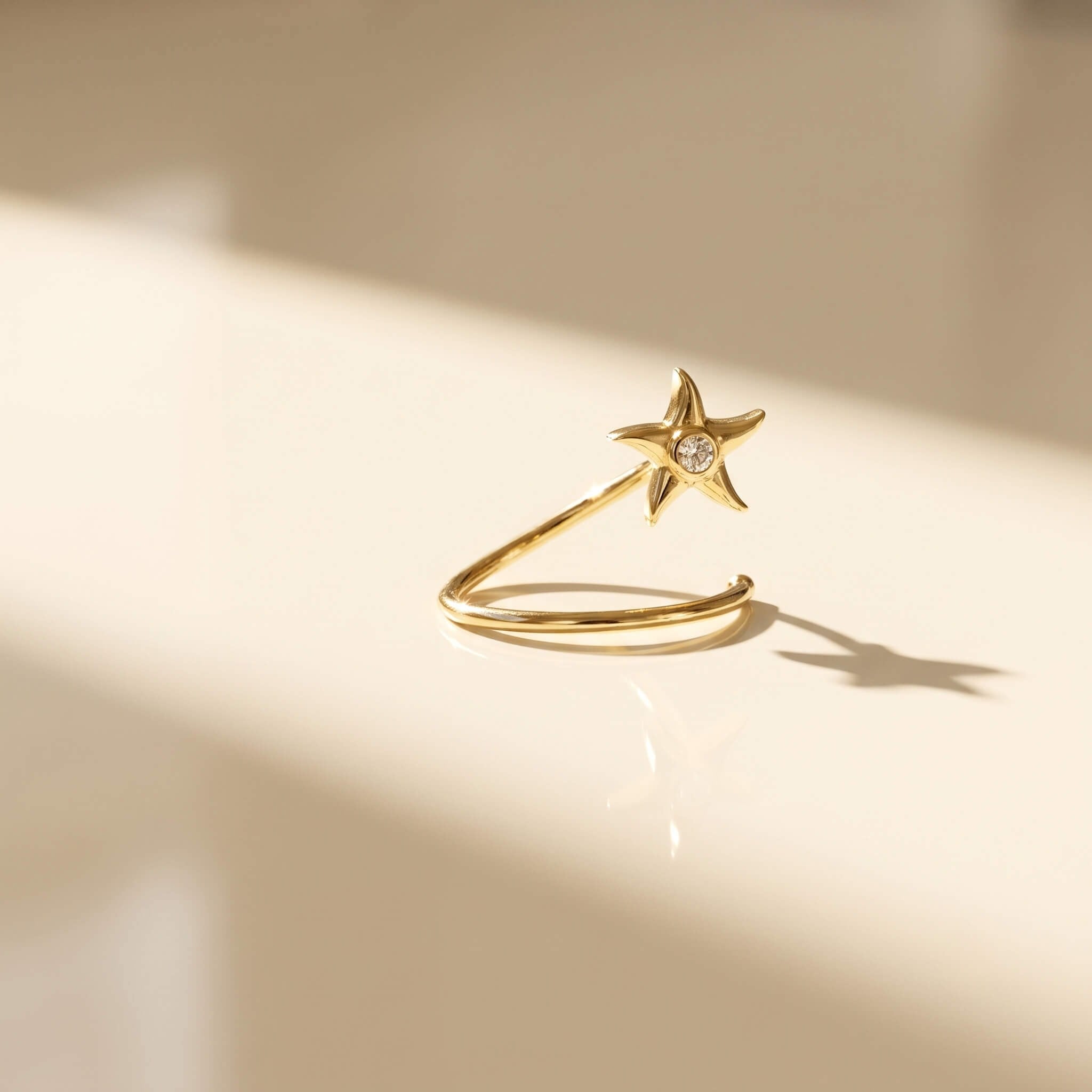 14 Ayar Altın Yusufçuk Sıkıştırmalı Hızma - Dianora Piercing Jewelry