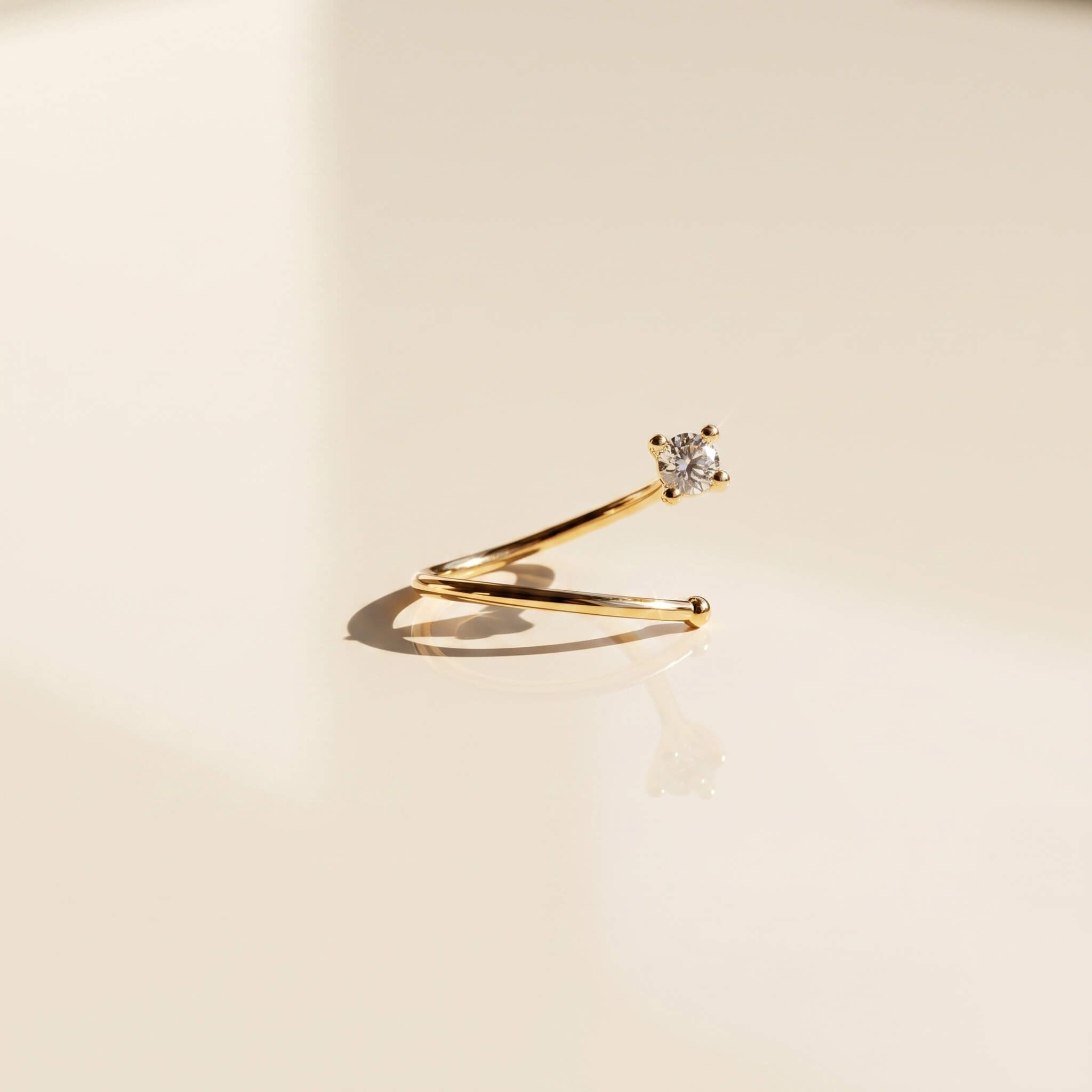 14 Ayar Altın Yusufçuk Sıkıştırmalı Hızma - Dianora Piercing Jewelry