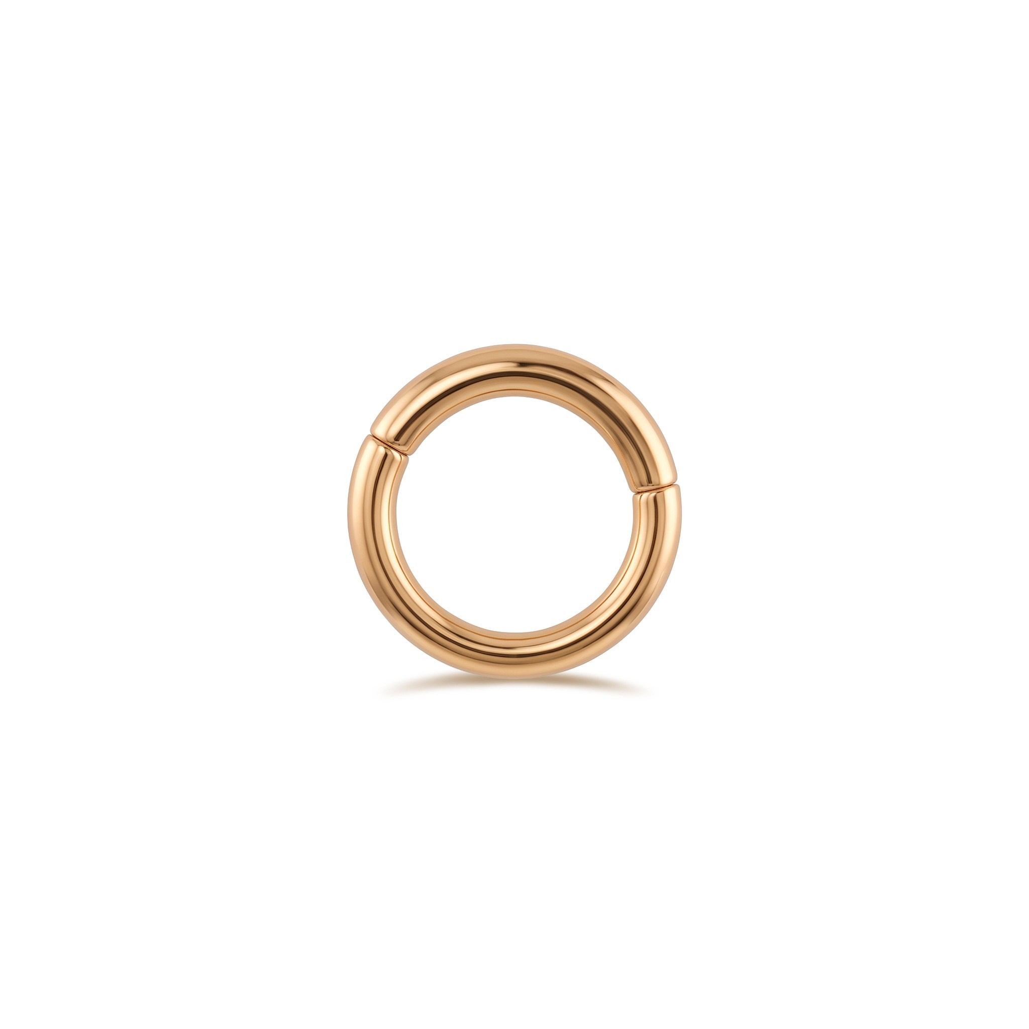 14 Ayar Altın Yuvarlak Charm Kilidi Carabiner - Dianora Piercing Jewelry