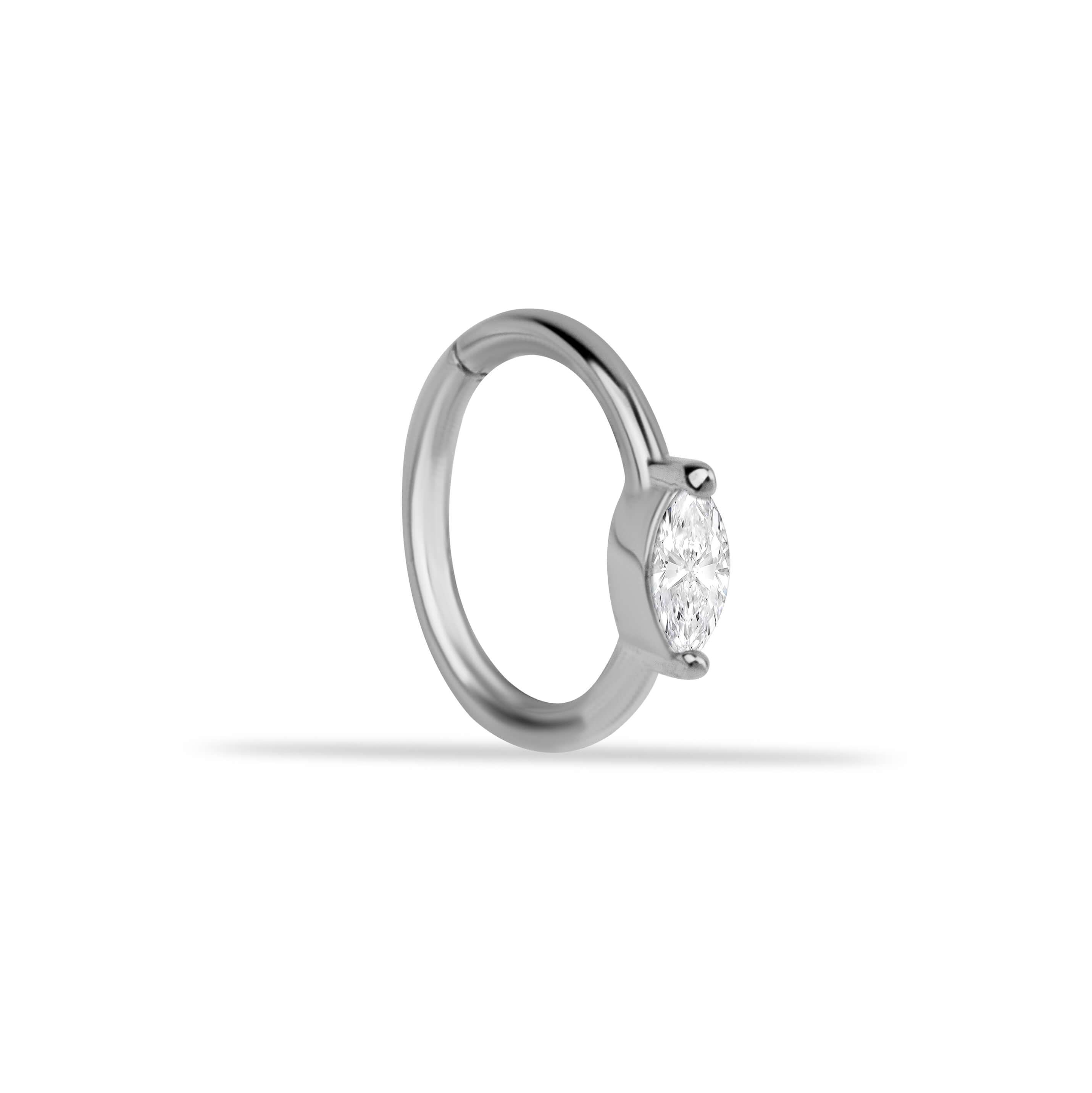 14 Ayar Altın Zincir Motifli Minimal Halka Piercing - Dianora Piercing