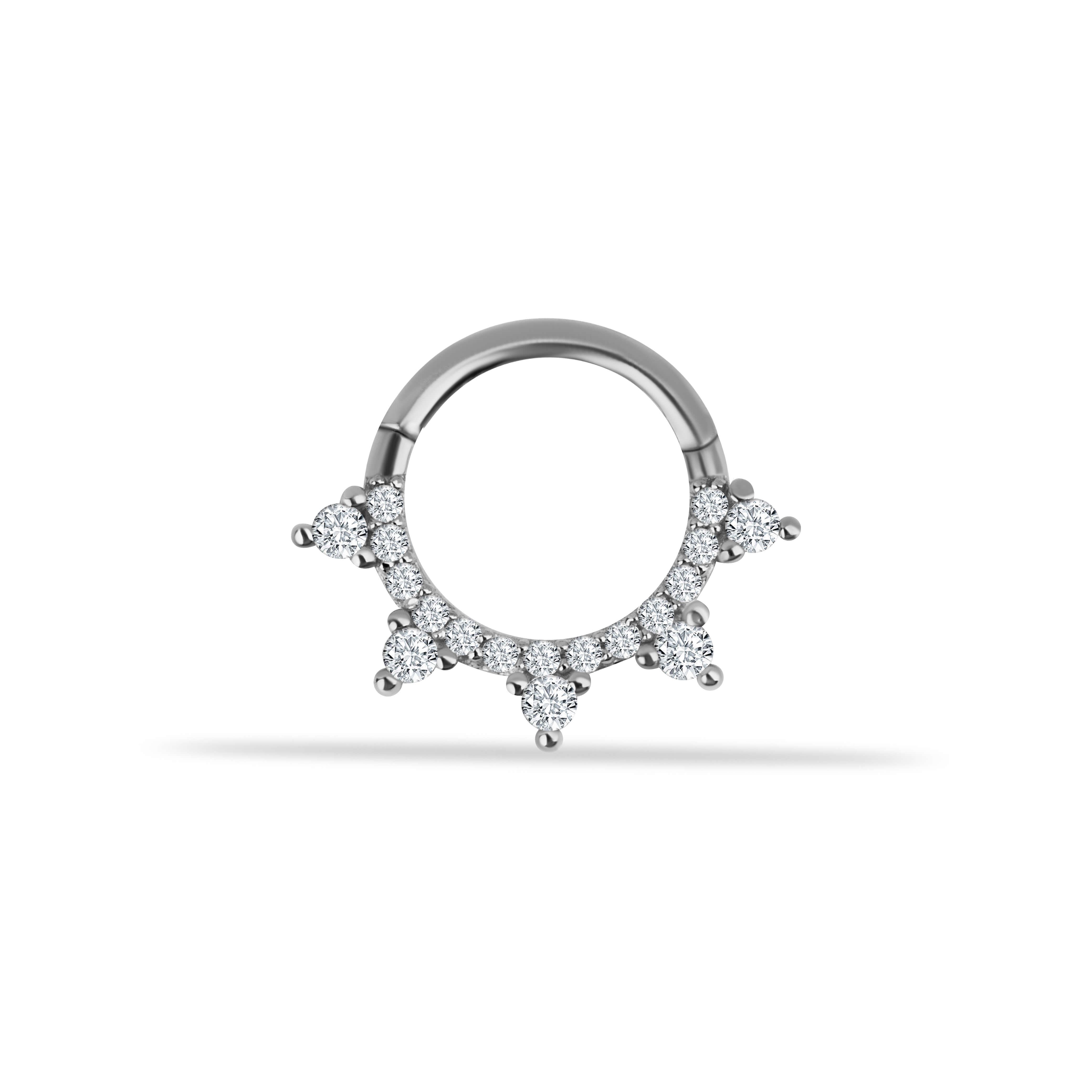 14 Ayar Altın Zincir Motifli Minimal Halka Piercing - Dianora Piercing