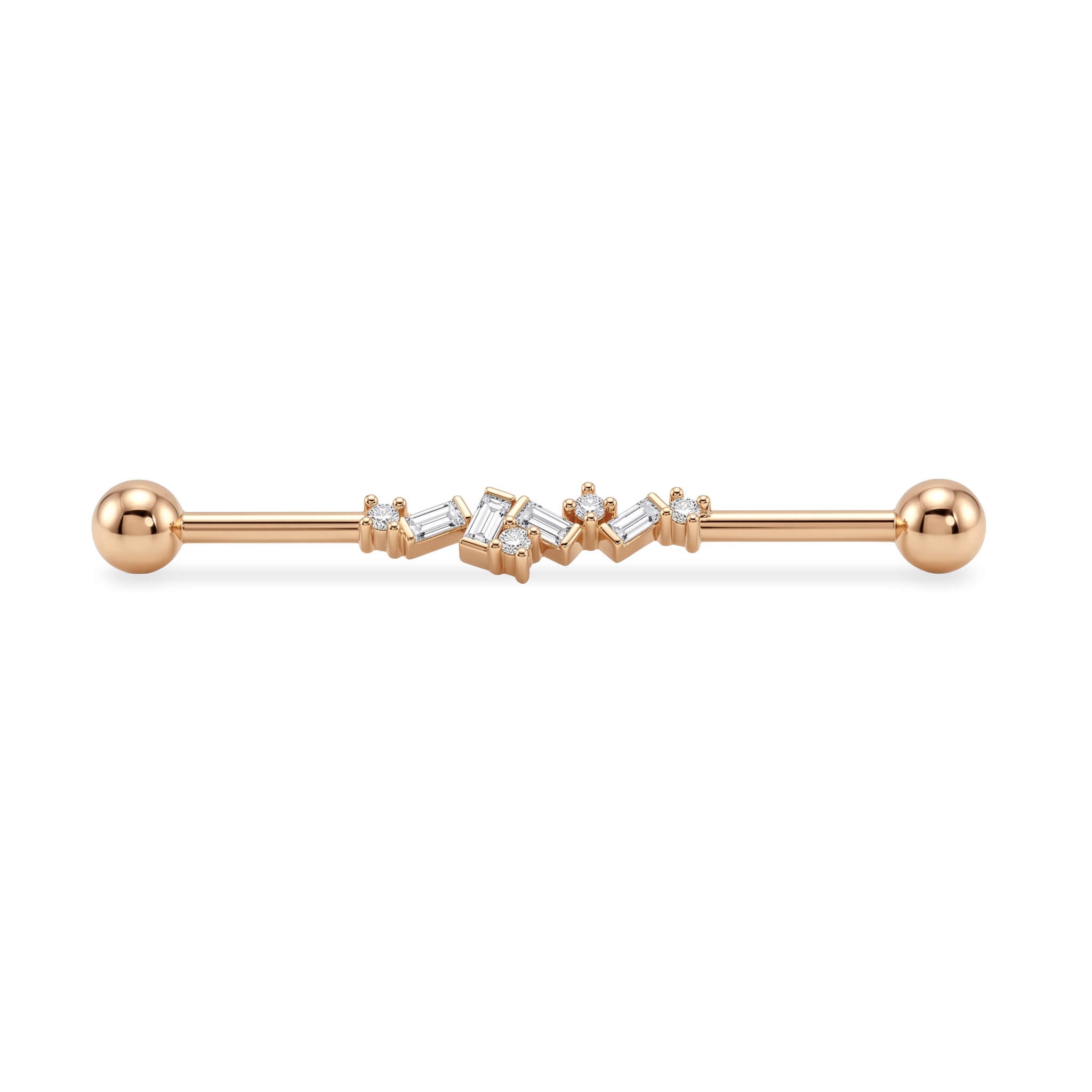 Baget Taşlı Altın Köprü Piercing - Dianora Piercing